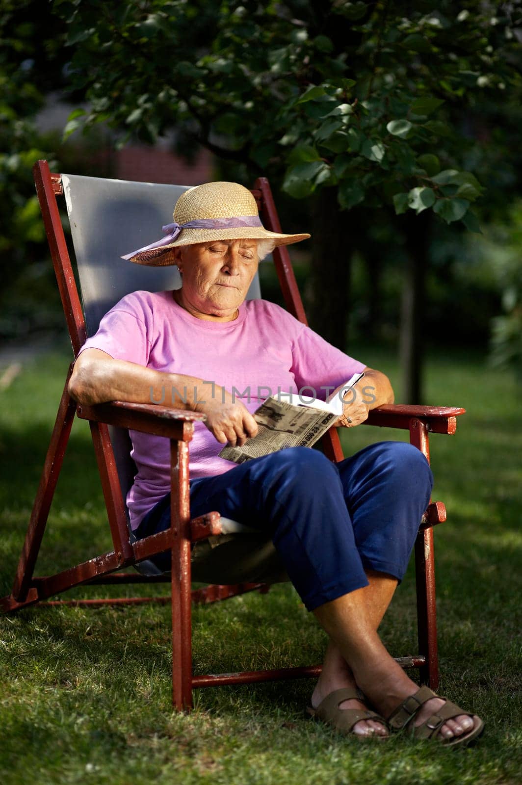 Reading in the garden