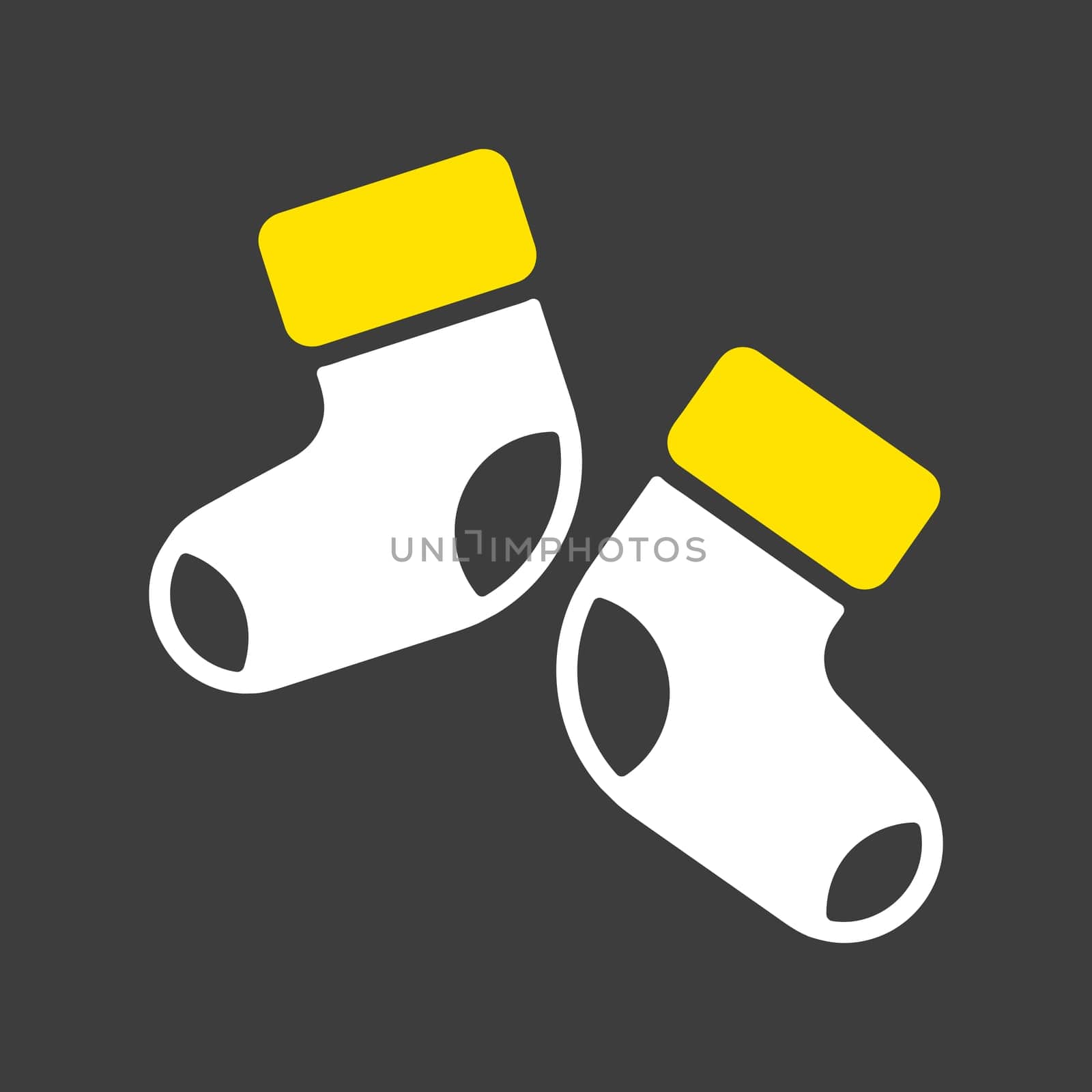 Baby socks bootees vector glyph icon. Graph symbol for children and newborn babies web site and apps design, logo, app, UI