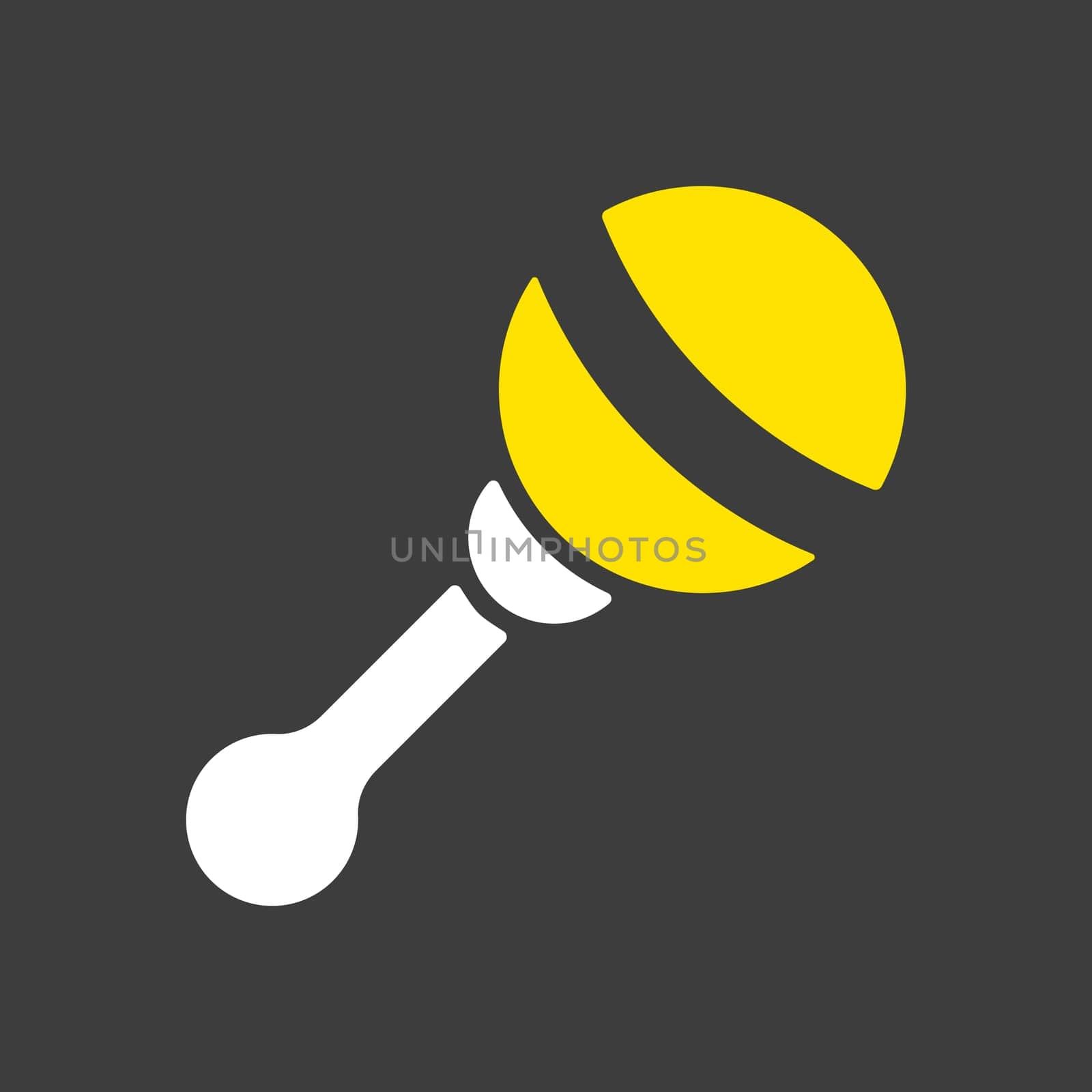 Baby rattle toy vector isolated glyph icon. Graph symbol for children and newborn babies web site and apps design, logo, app, UI