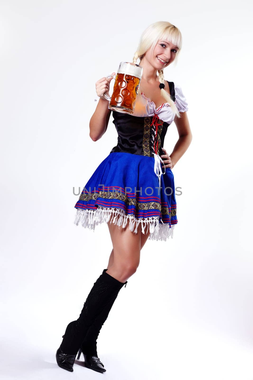 Blonde woman with the double liter III.