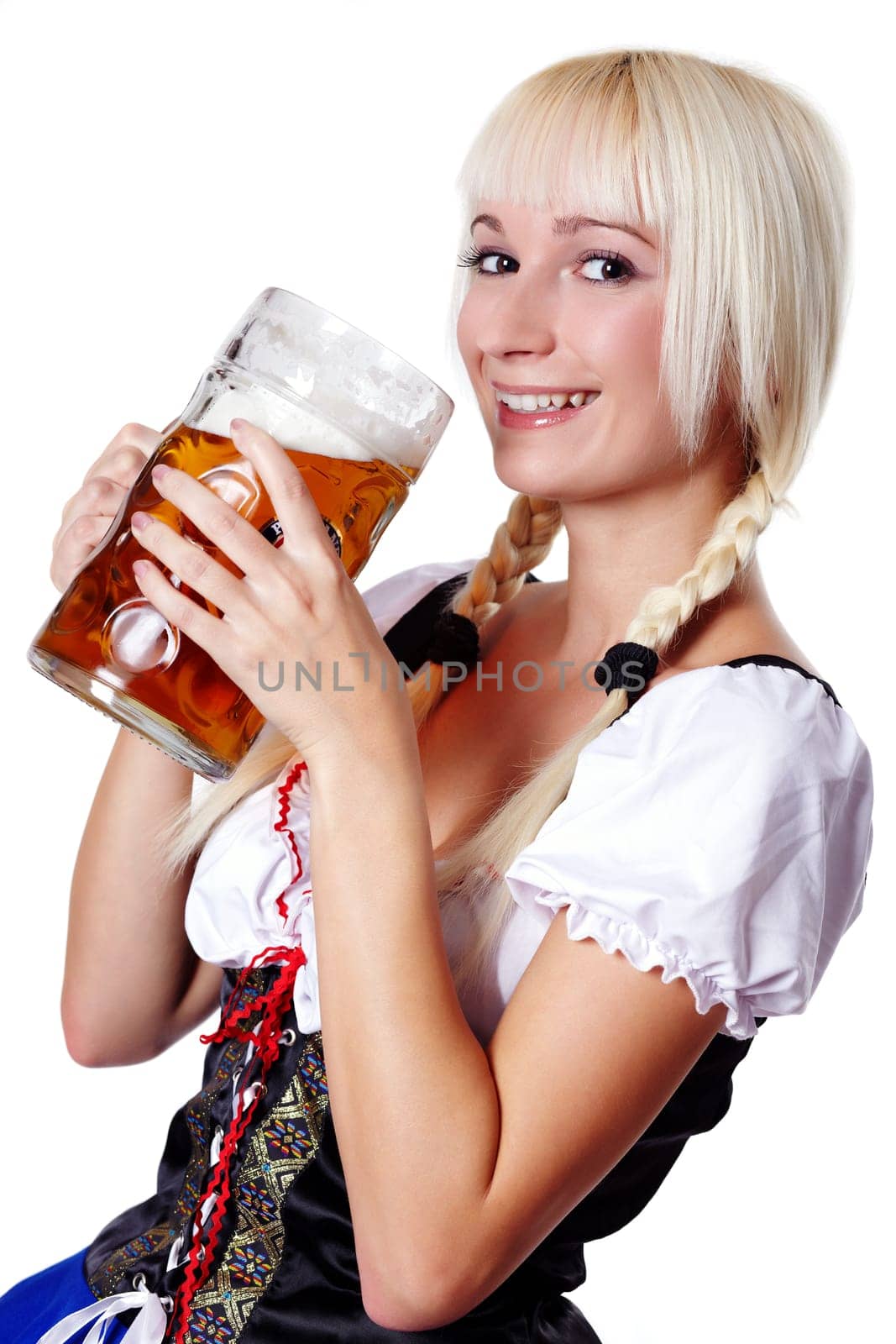 Blonde woman with the double liter IV.