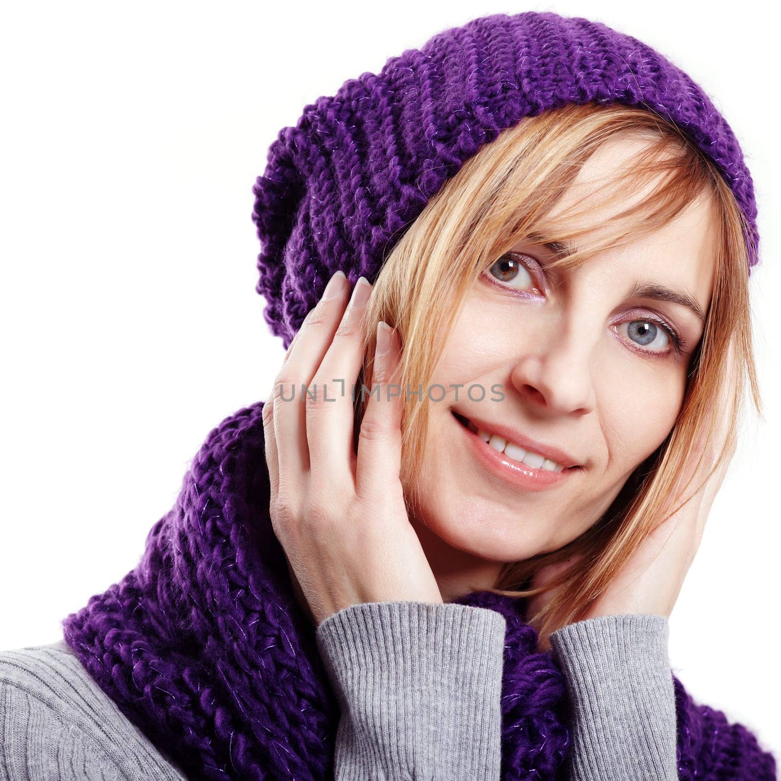 Woman in the purple cap I.