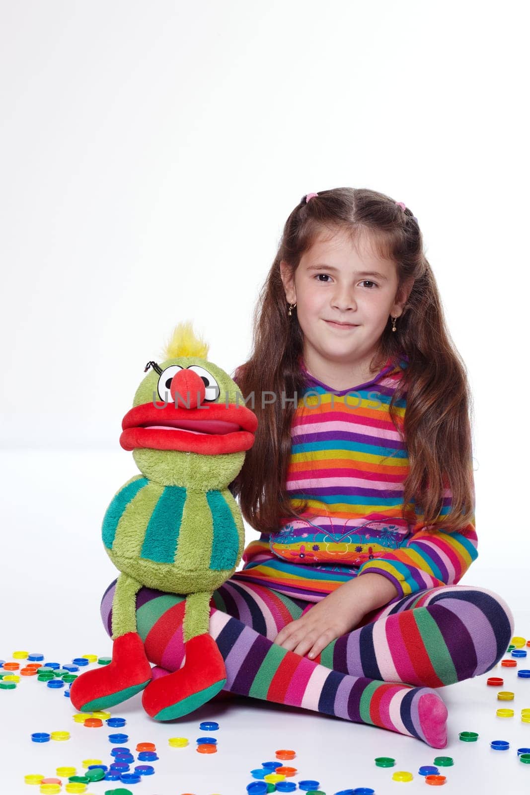Girl with Plush Toys II.
