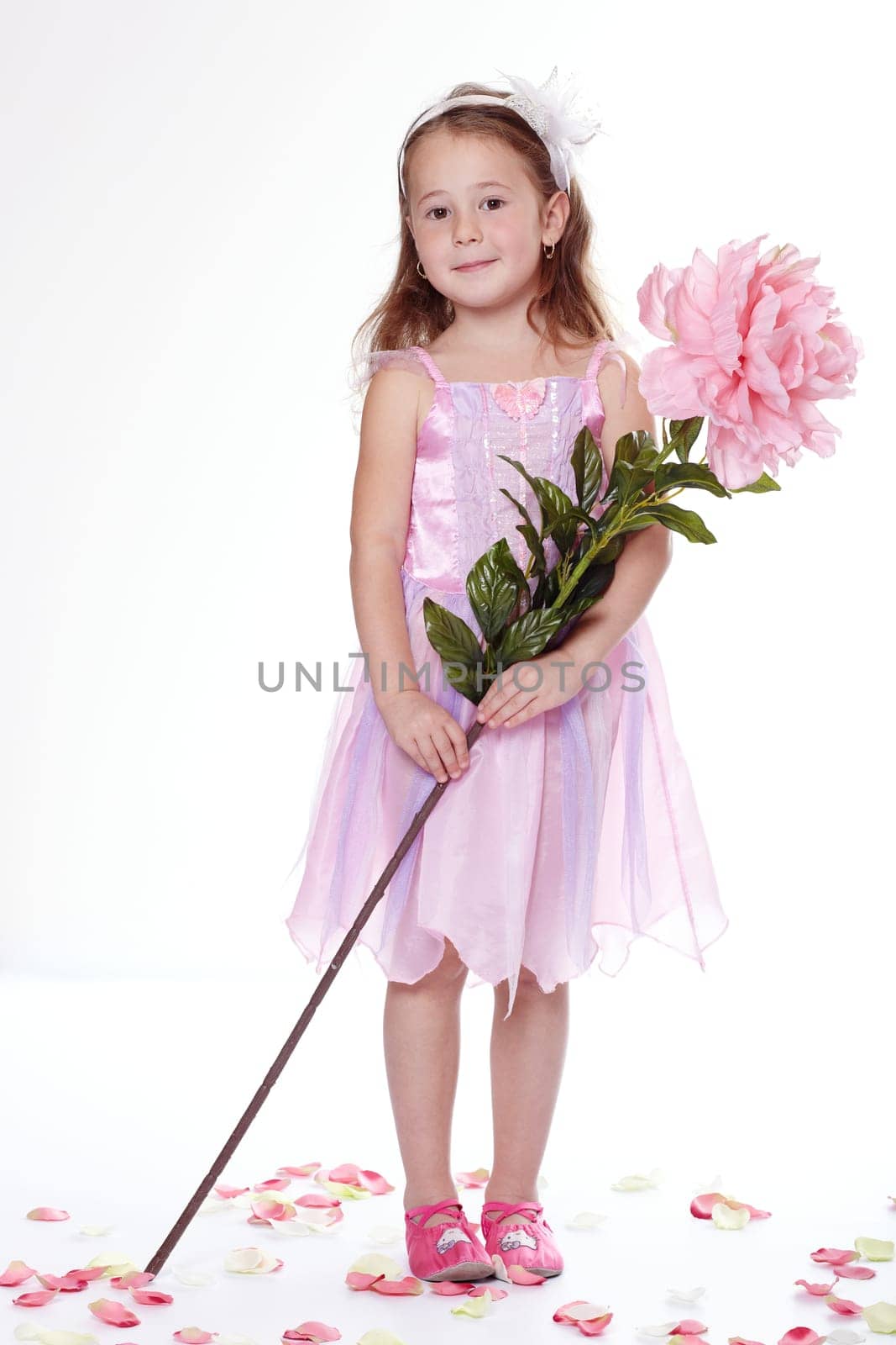 Little princess with big flower