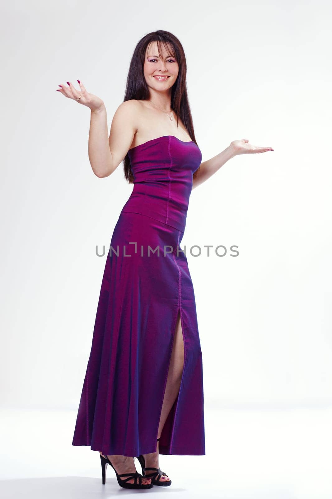 Laughing woman dancing