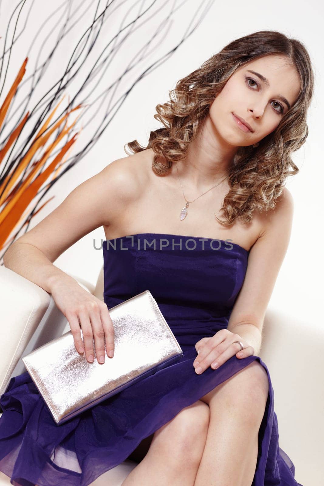 Young woman wearing an evening dress
