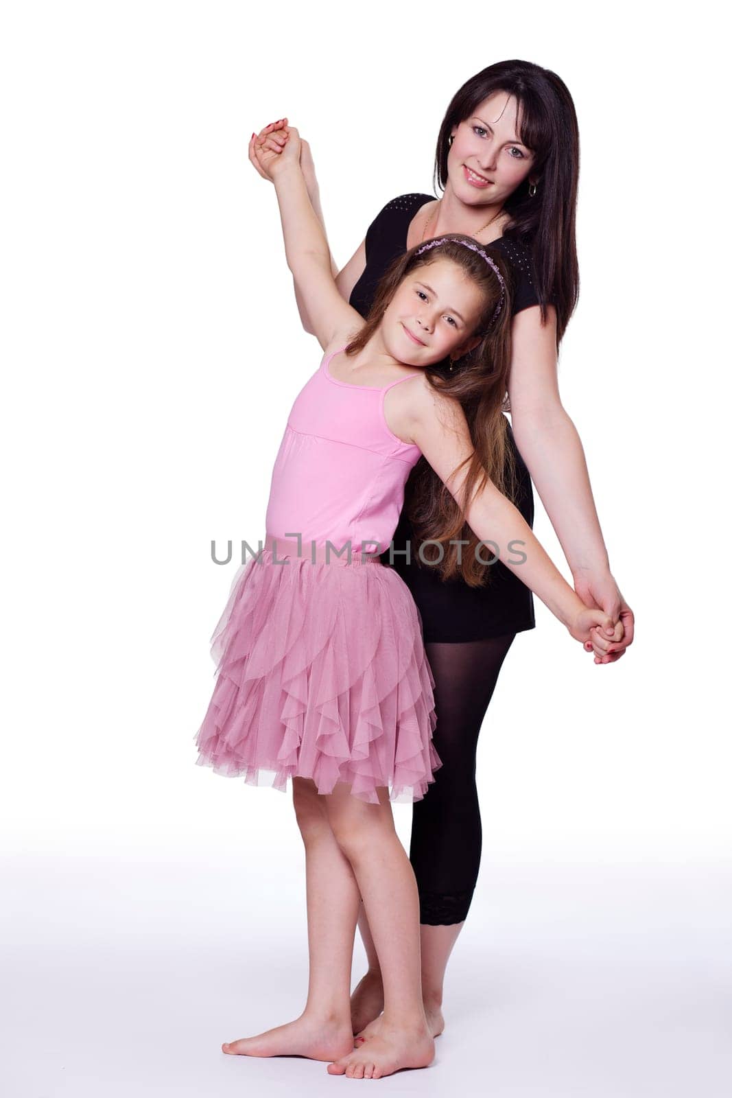Daughter dancing with her mother
