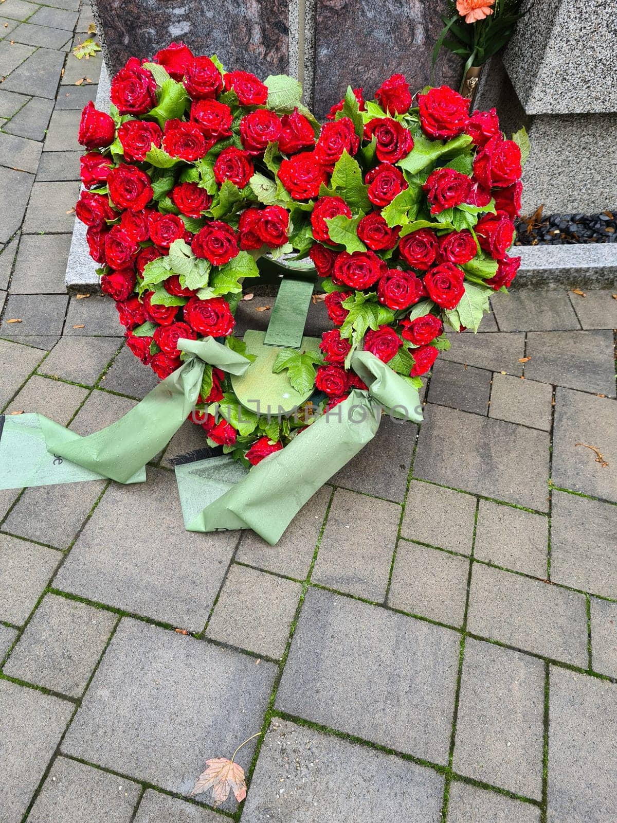 Heart shaped flower arrangement for funeral, Valentine's Day or wedding