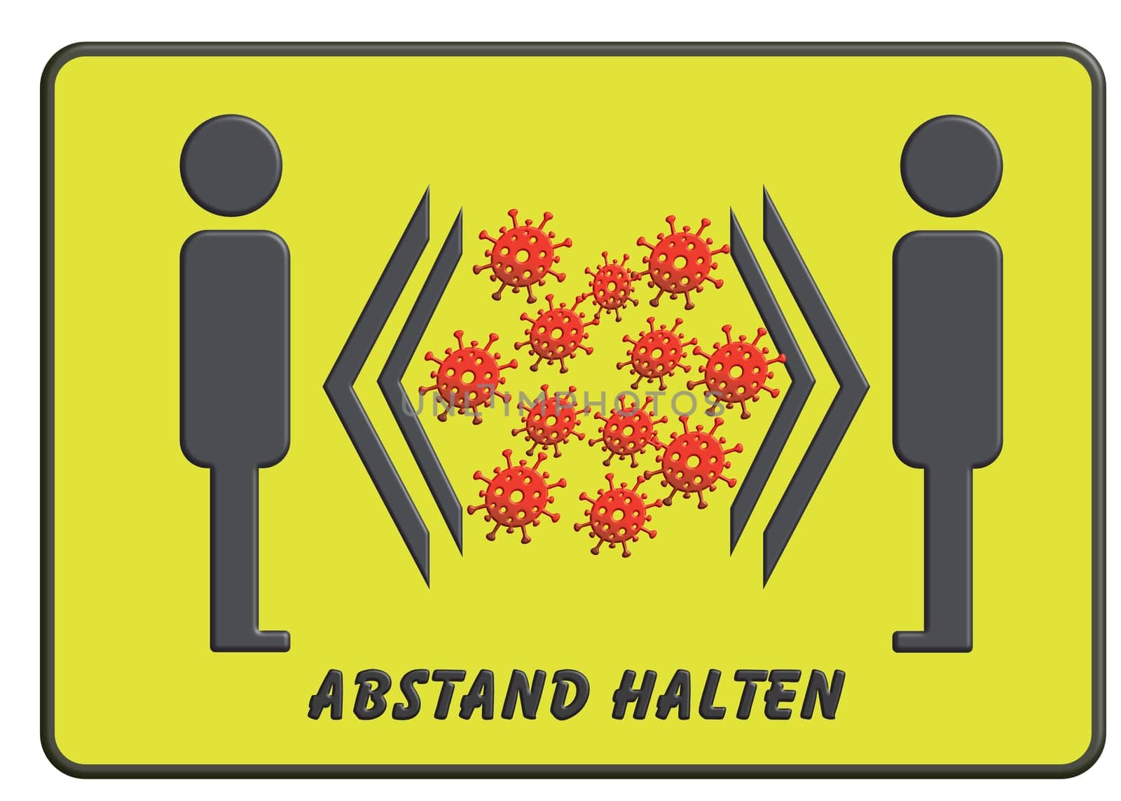 General warning symbol. Yellow security icon.