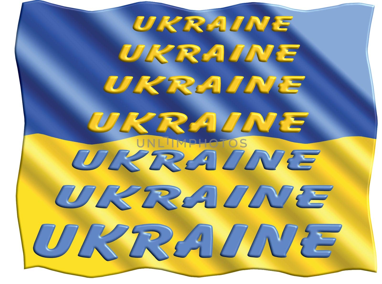 Russian and Ukrainian peace crisis as a geopolitical conflict conflict between Ukraine and Russia as a European security concept due to political disputes in a 3D illustration style.