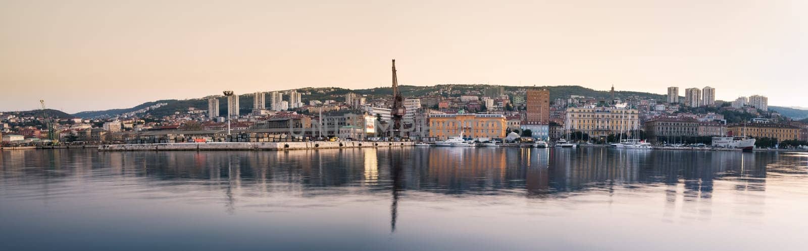 Panorama of Rijeka city in Croatia