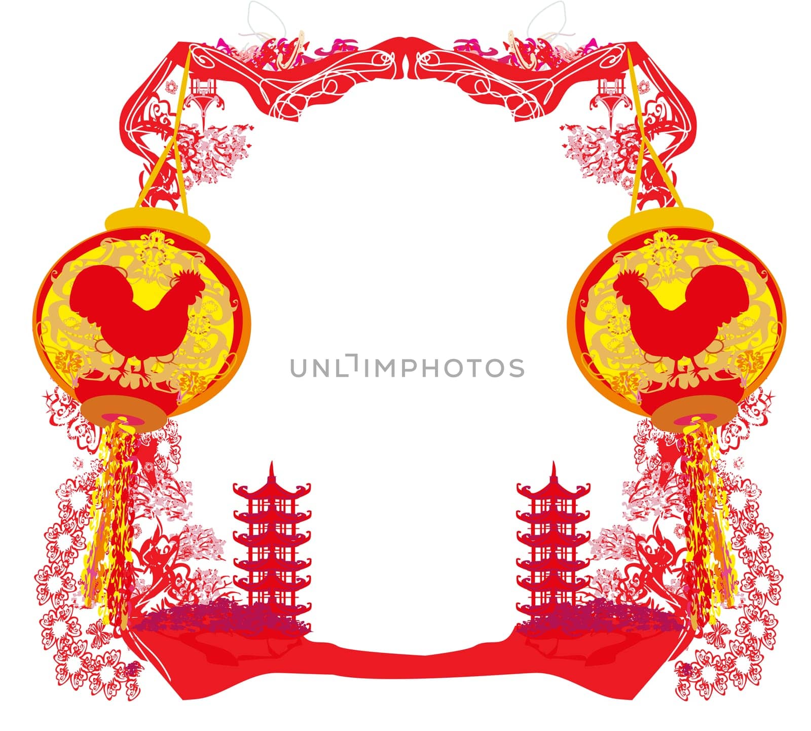 year of rooster design for Chinese New Year celebration