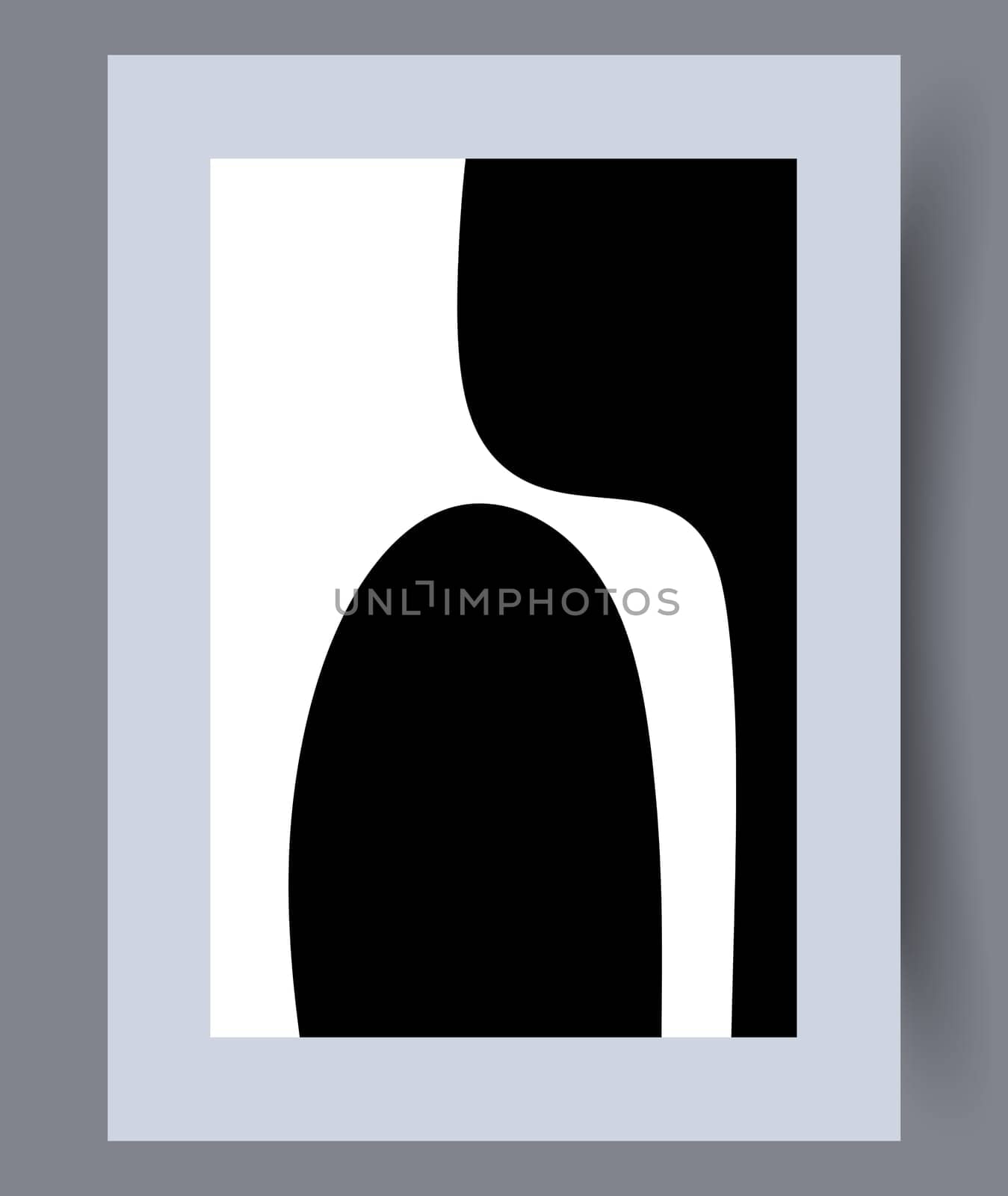 Scandinavian abstract vector print set. Minimalistic abstract wall art background for print. Scandinavian vector style.