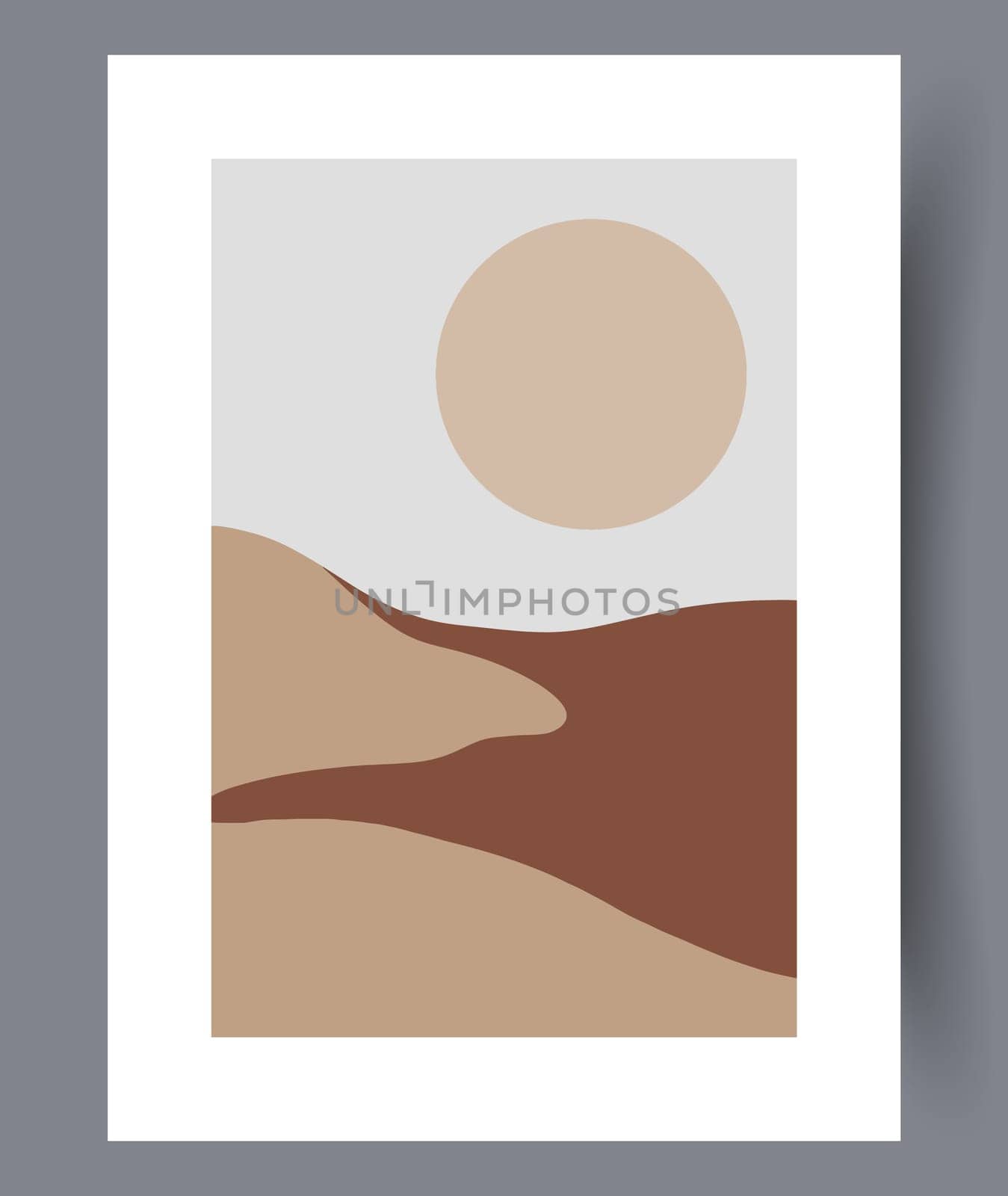 Scandinavian abstract vector print set. Minimalistic abstract wall art background for print. Scandinavian vector style.