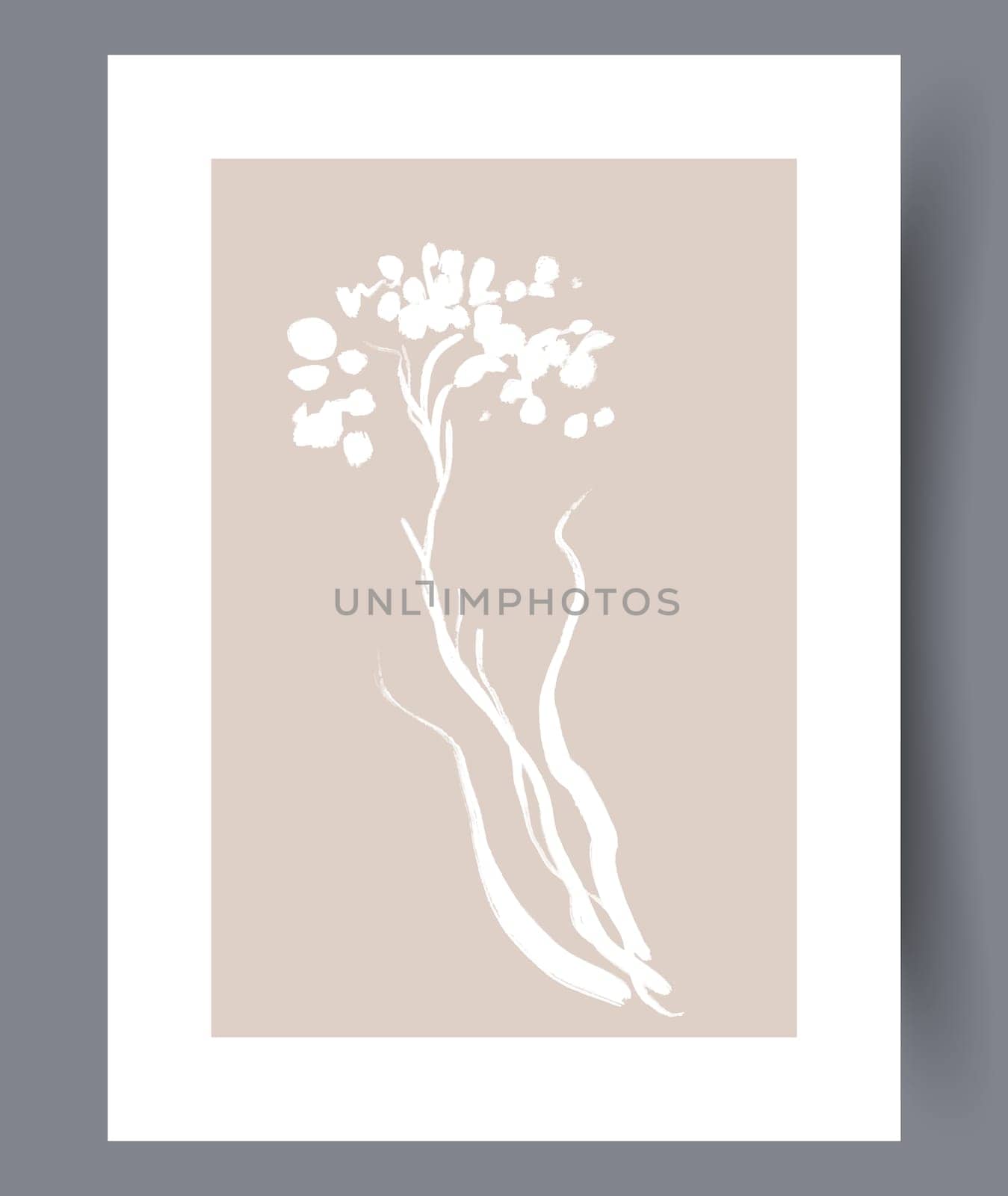 Scandinavian abstract vector print set. Minimalistic abstract wall art background for print. Scandinavian vector style.
