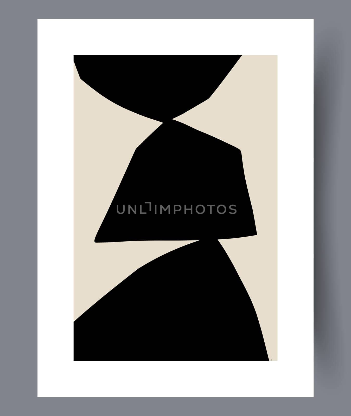 Scandinavian abstract vector print set. Minimalistic abstract wall art background for print. Scandinavian vector style.