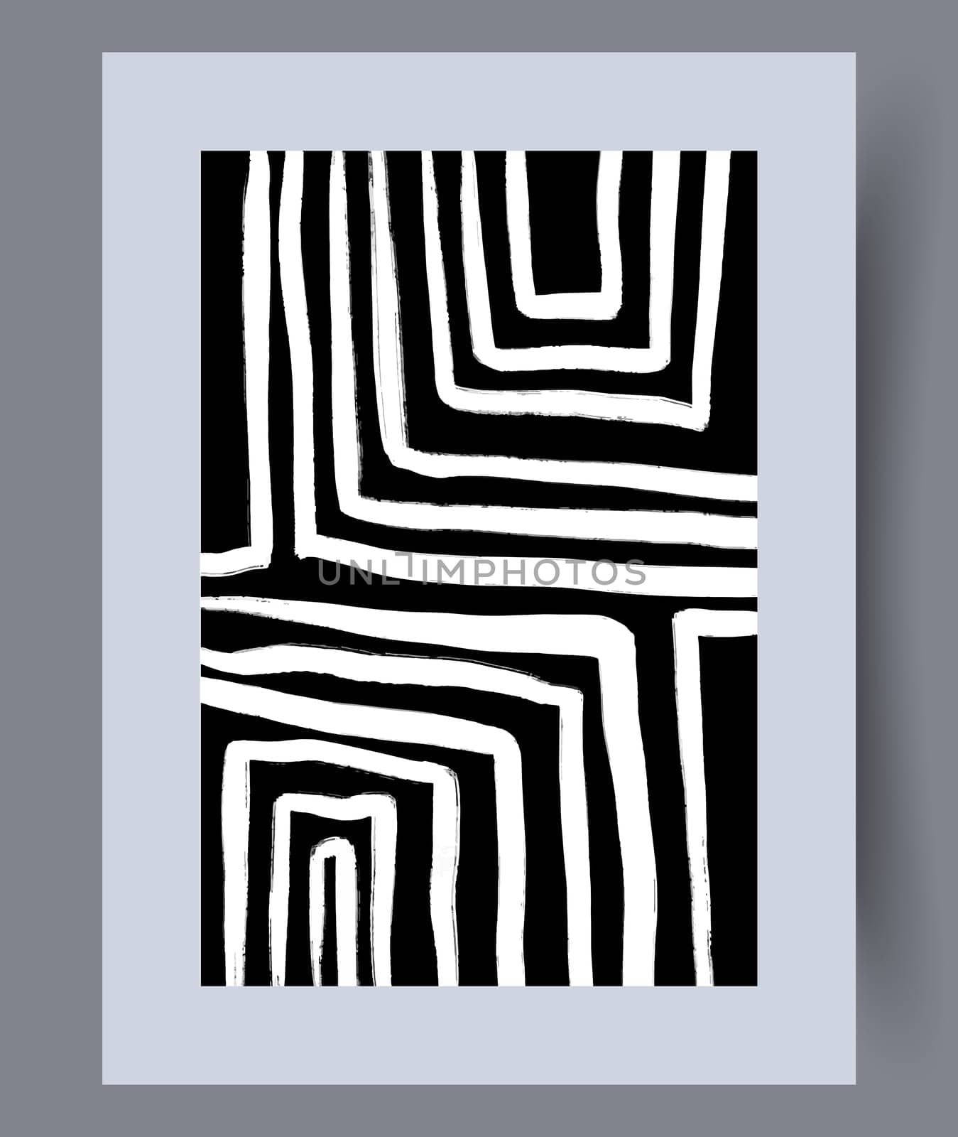 Scandinavian abstract vector print set. Minimalistic abstract wall art background for print. Scandinavian vector style.