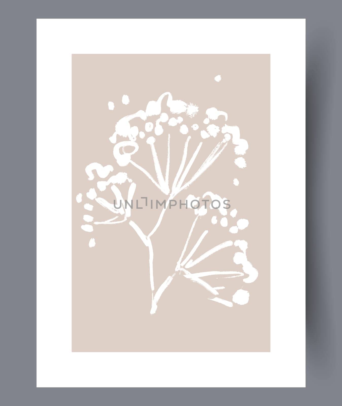 Scandinavian abstract vector print set. Minimalistic abstract wall art background for print. Scandinavian vector style.