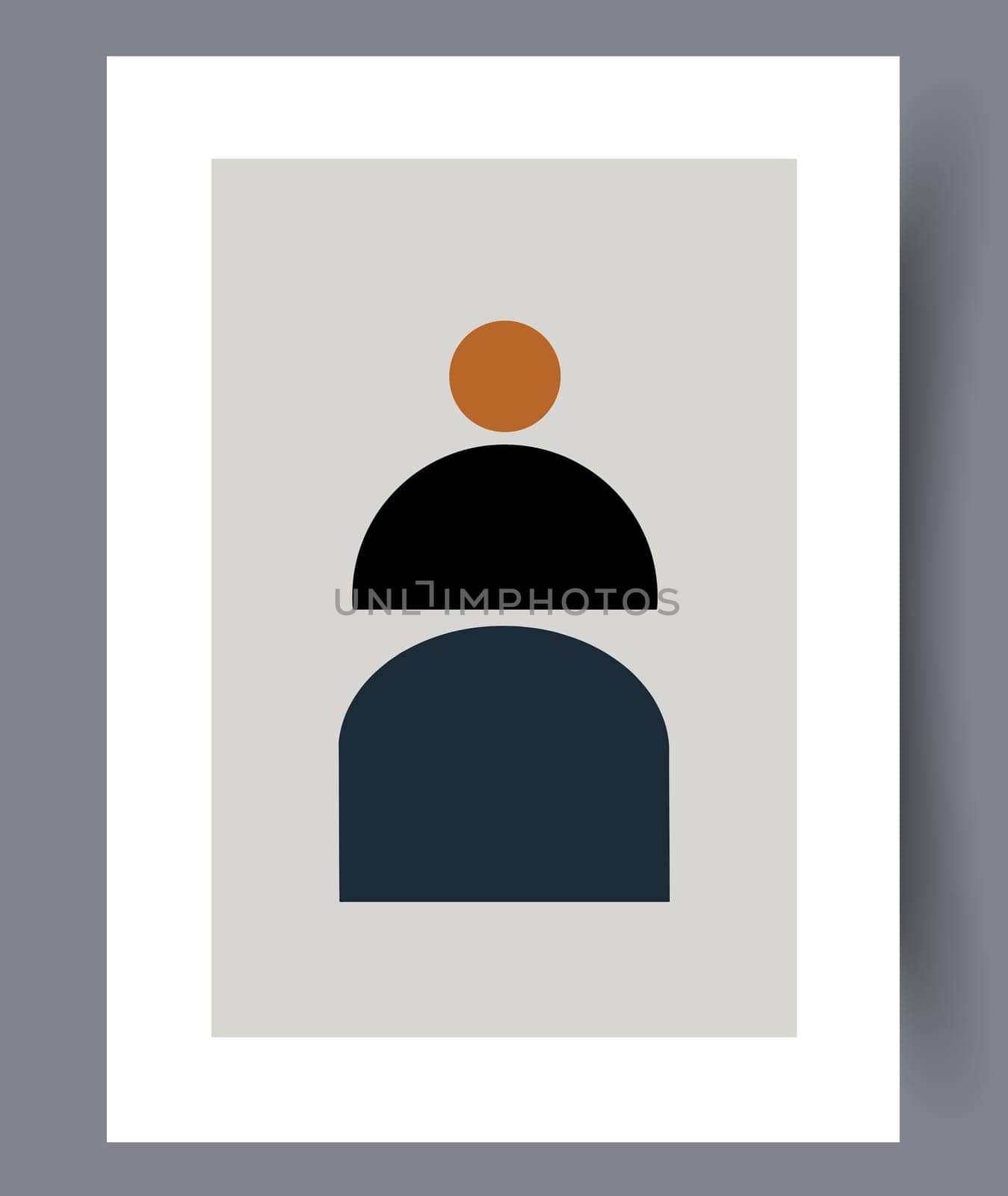 Scandinavian abstract vector print set. Minimalistic abstract wall art background for print. Scandinavian vector style.