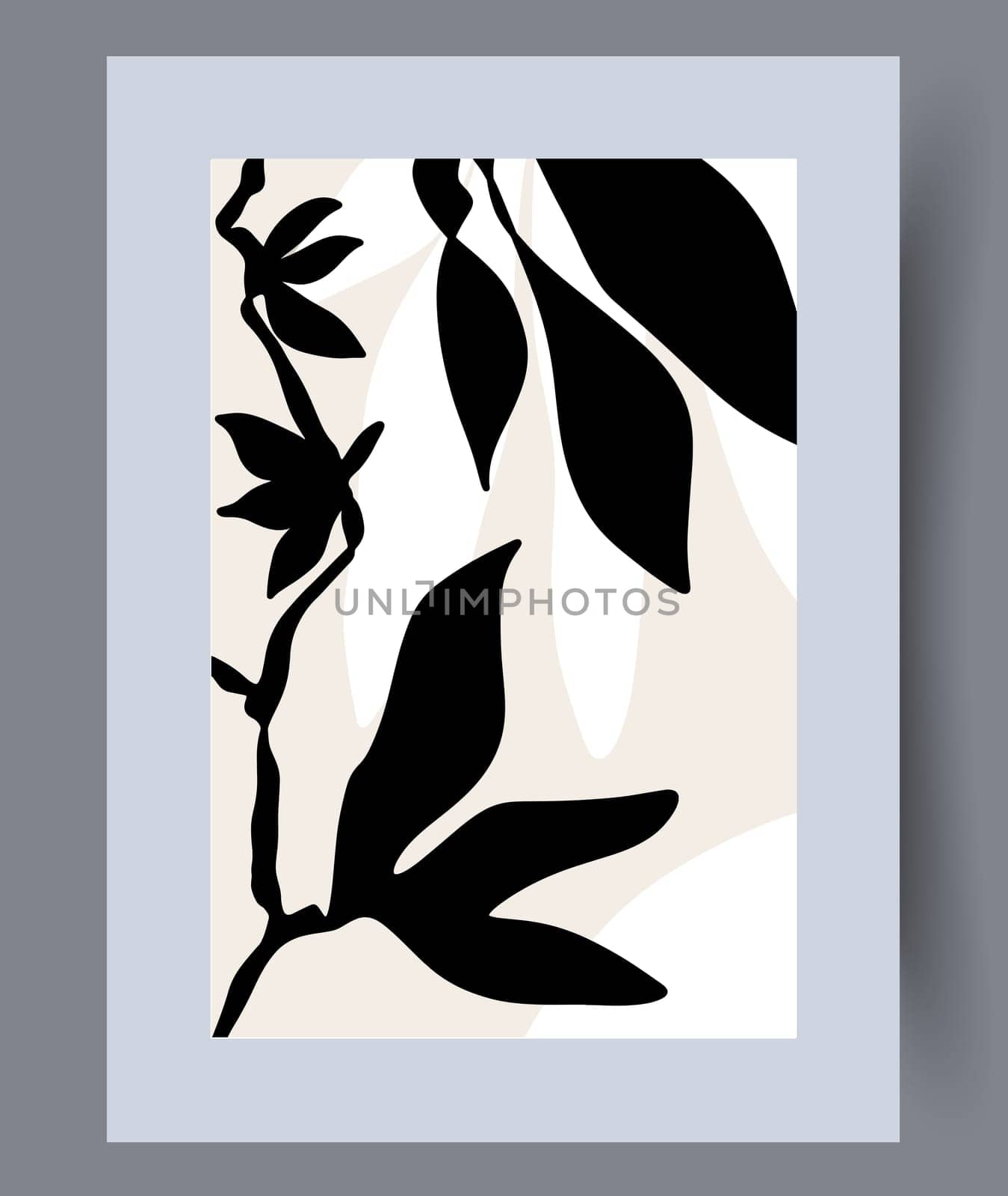 Scandinavian abstract vector print set. Minimalistic abstract wall art background for print. Scandinavian vector style.