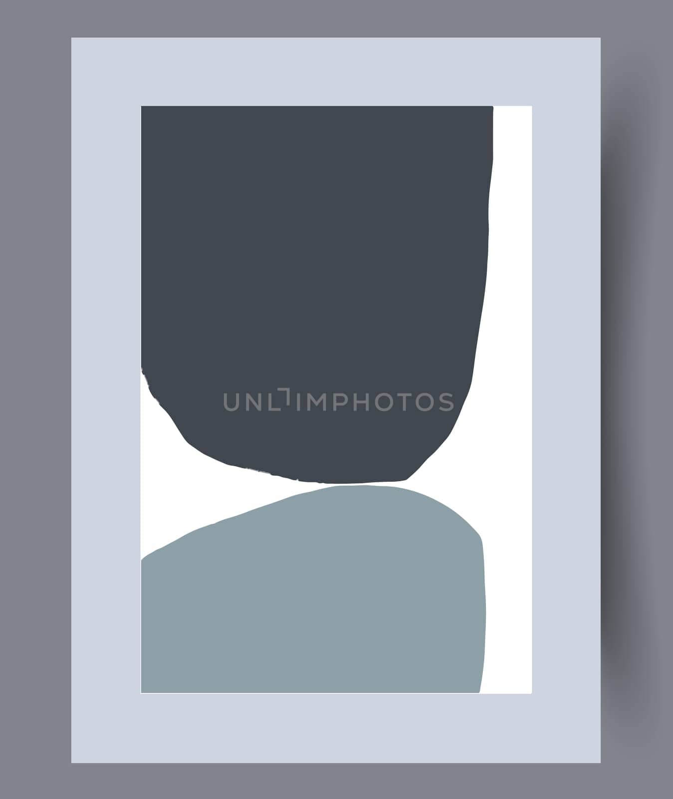 Scandinavian abstract vector print set. Minimalistic abstract wall art background for print. Scandinavian vector style.