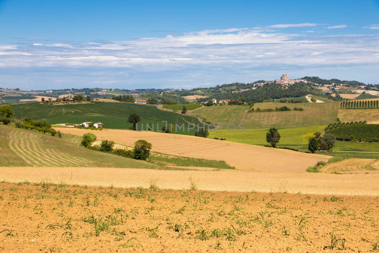Piedmont - Piemonte - region, Italy. Countryside landscape in Langhe area.