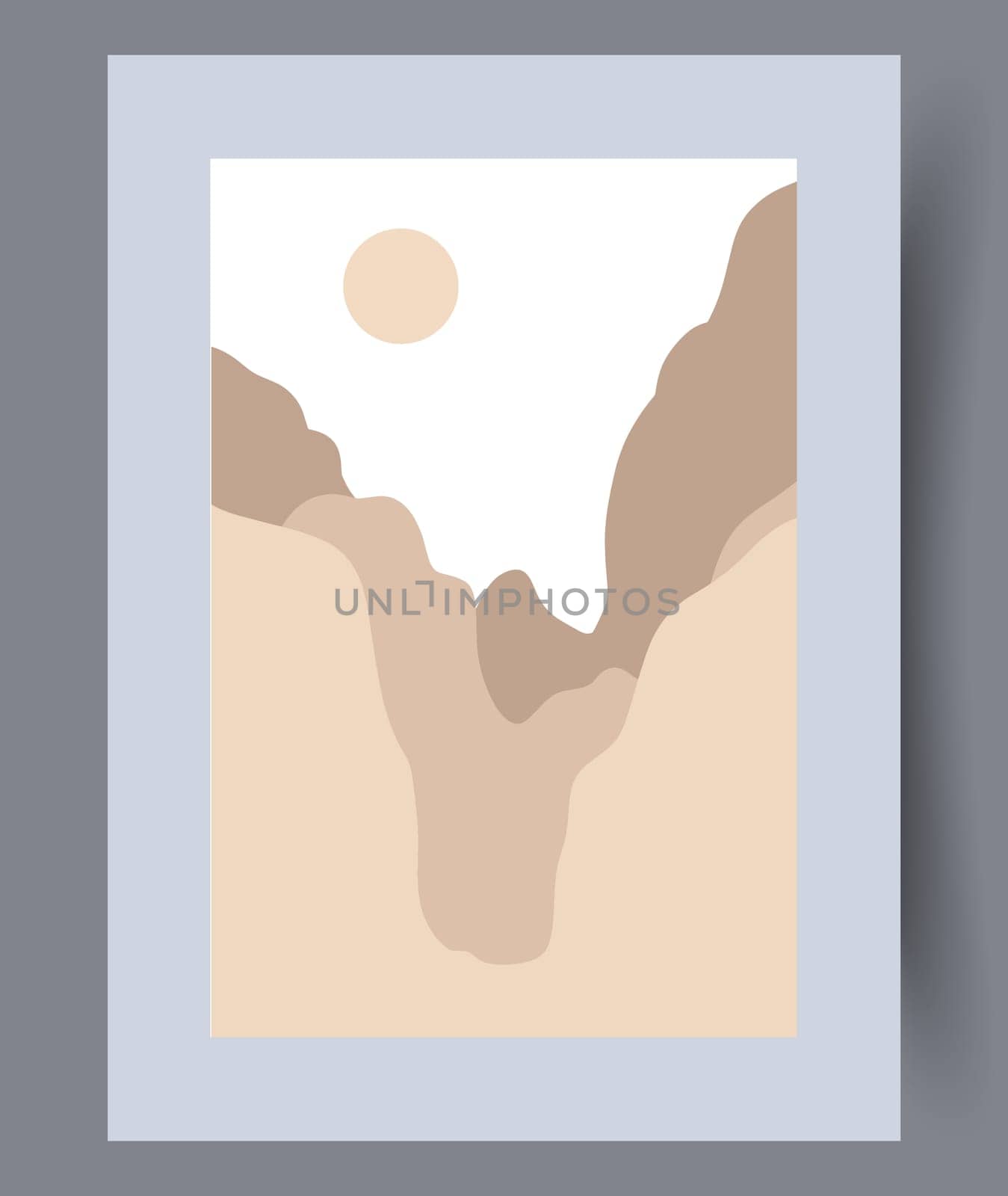 Scandinavian abstract vector print set. Minimalistic abstract wall art background for print. Scandinavian vector style.