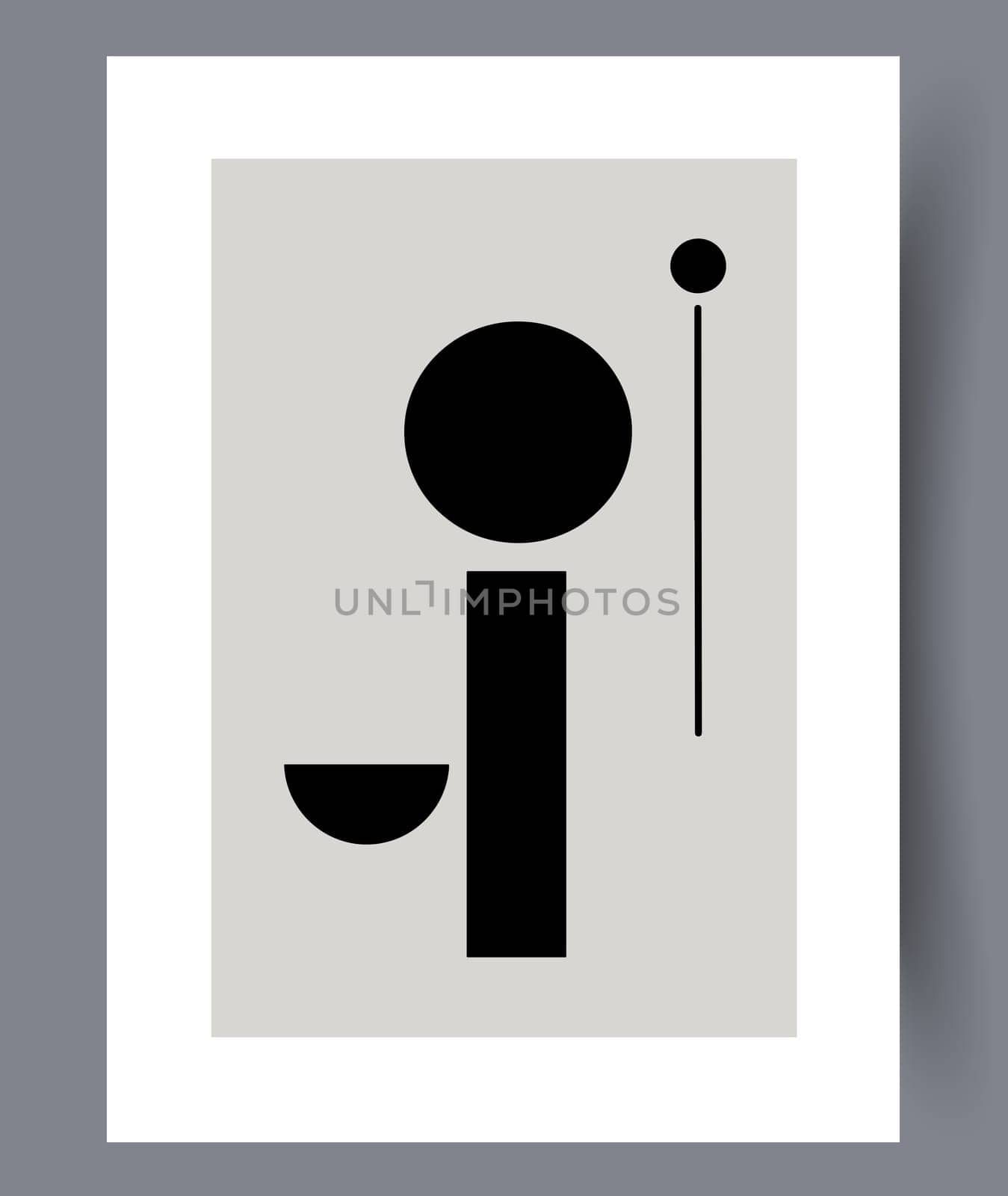 Scandinavian abstract vector print set. Minimalistic abstract wall art background for print. Scandinavian vector style.