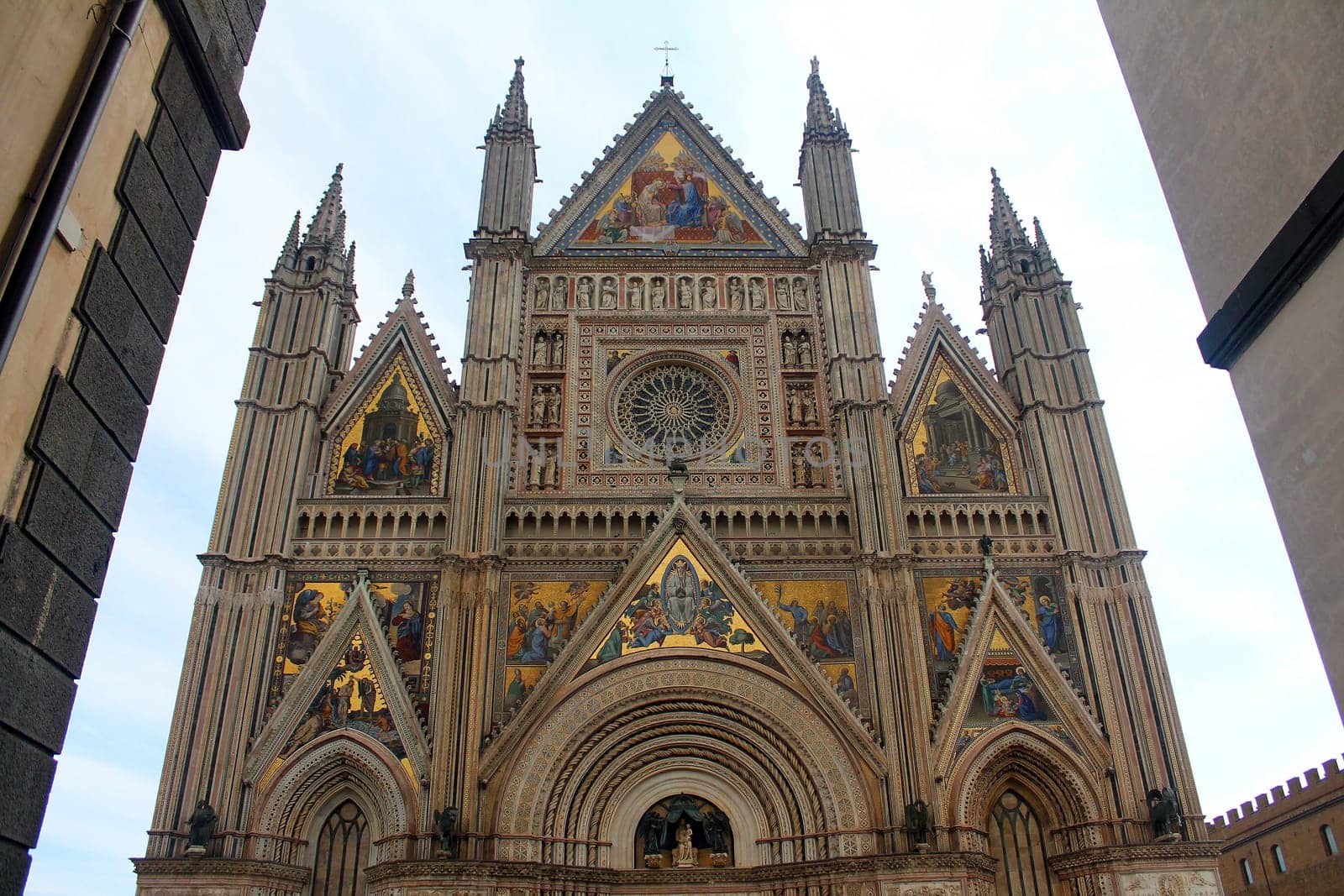 The majestic Orvieto Cathedral (Duomo di Orvieto) in Umbria in Italy