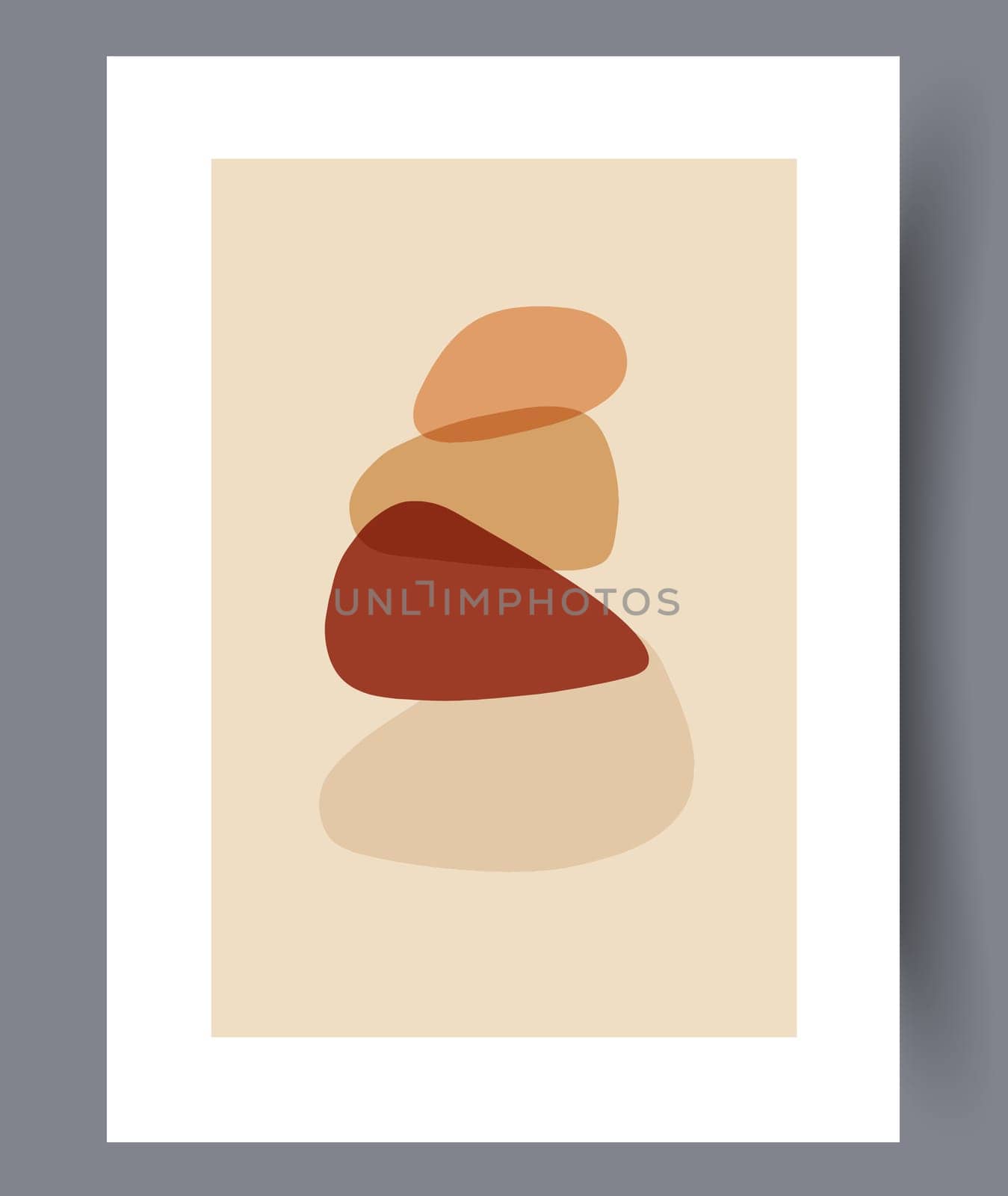 Printable wall art vector poster set. Hand drawn minimalism design for scandinavian interior.