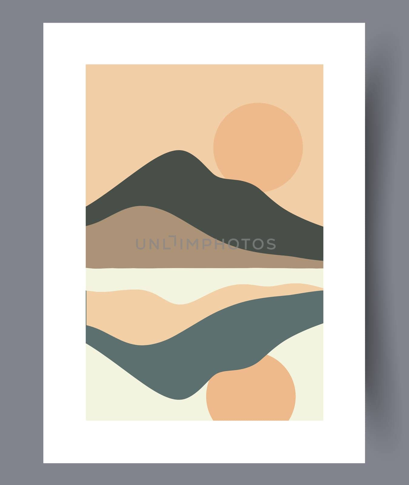 Printable wall art vector poster set. Hand drawn minimalism design for scandinavian interior.