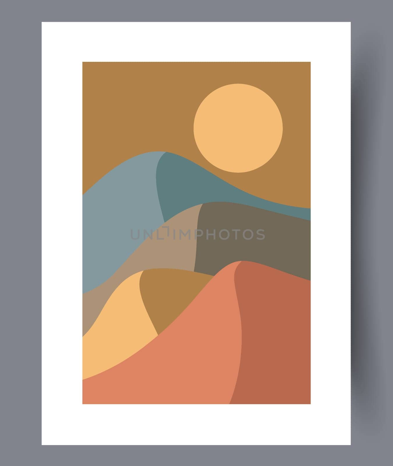 Printable wall art vector poster set. Hand drawn minimalism design for scandinavian interior.