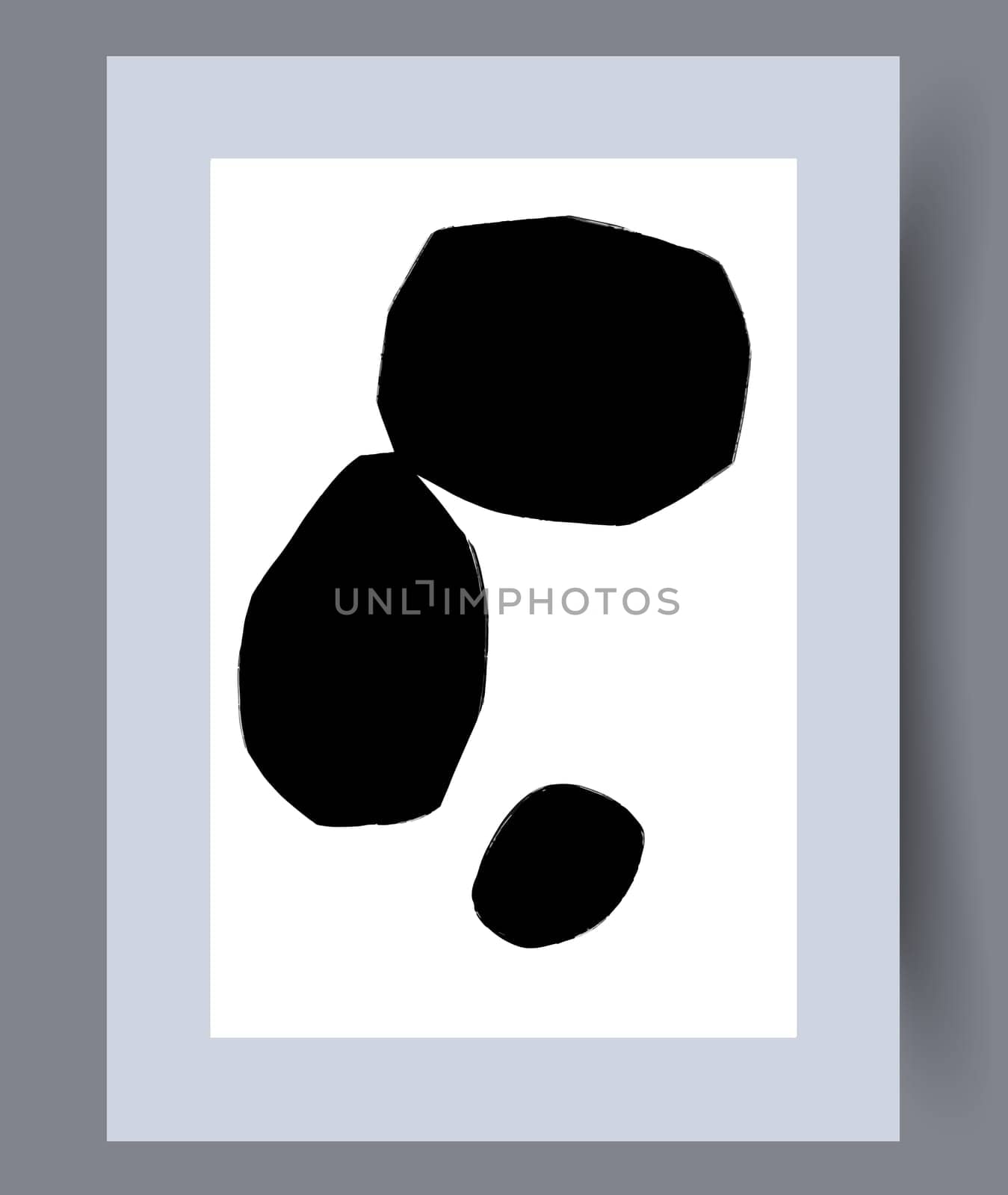 Printable wall art vector poster set. Hand drawn minimalism design for scandinavian interior.