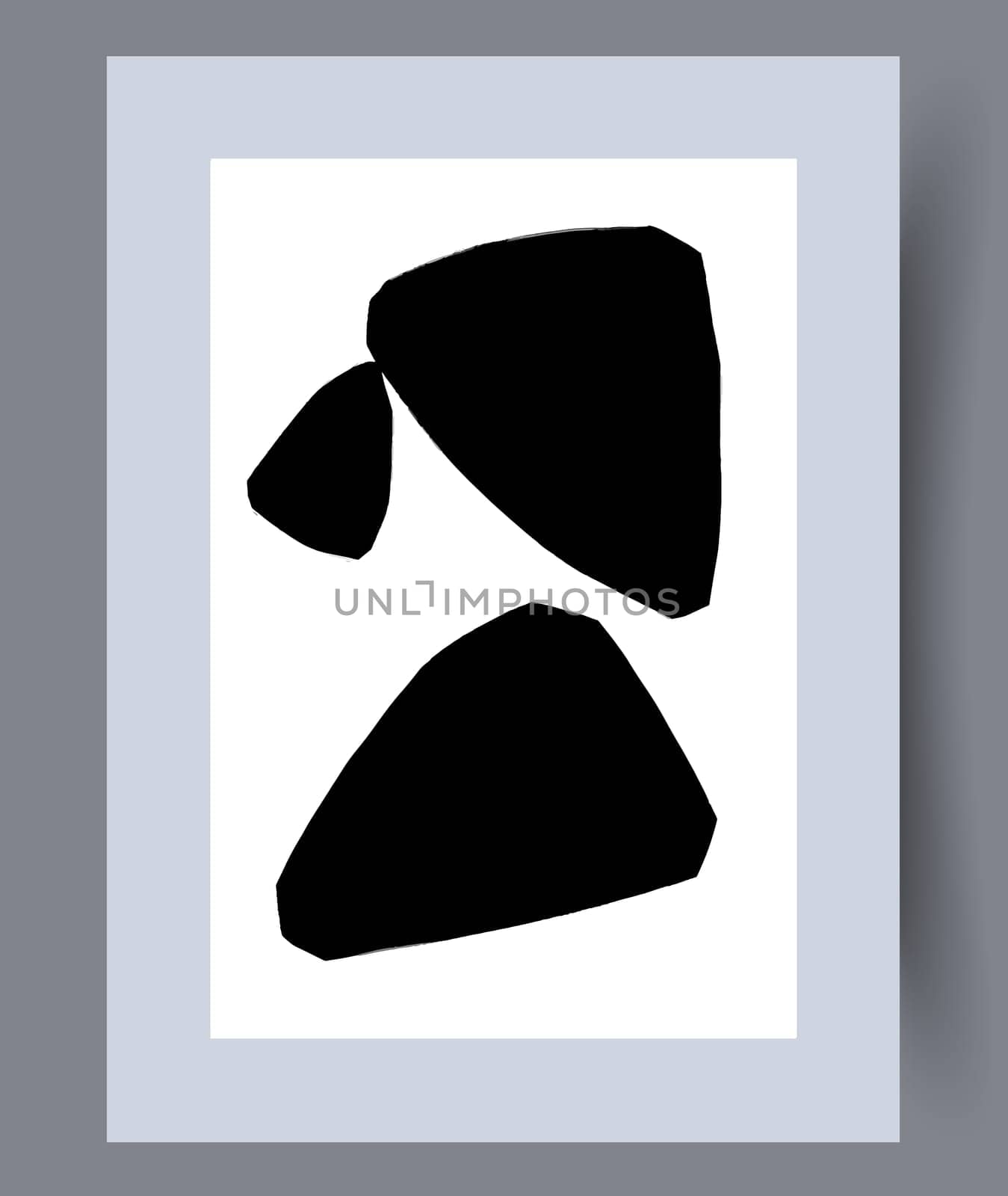 Printable wall art vector poster set. Hand drawn minimalism design for scandinavian interior.