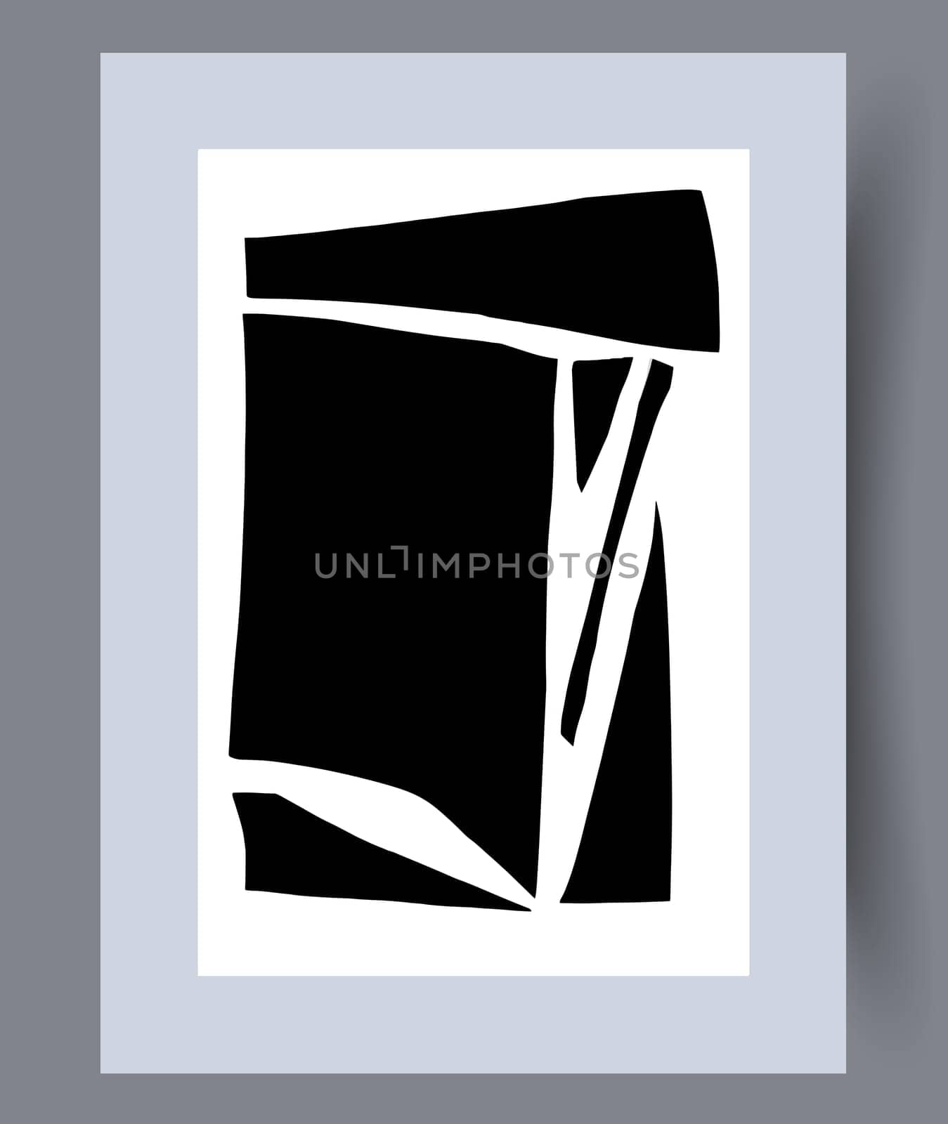 Printable wall art vector poster set. Hand drawn minimalism design for scandinavian interior.