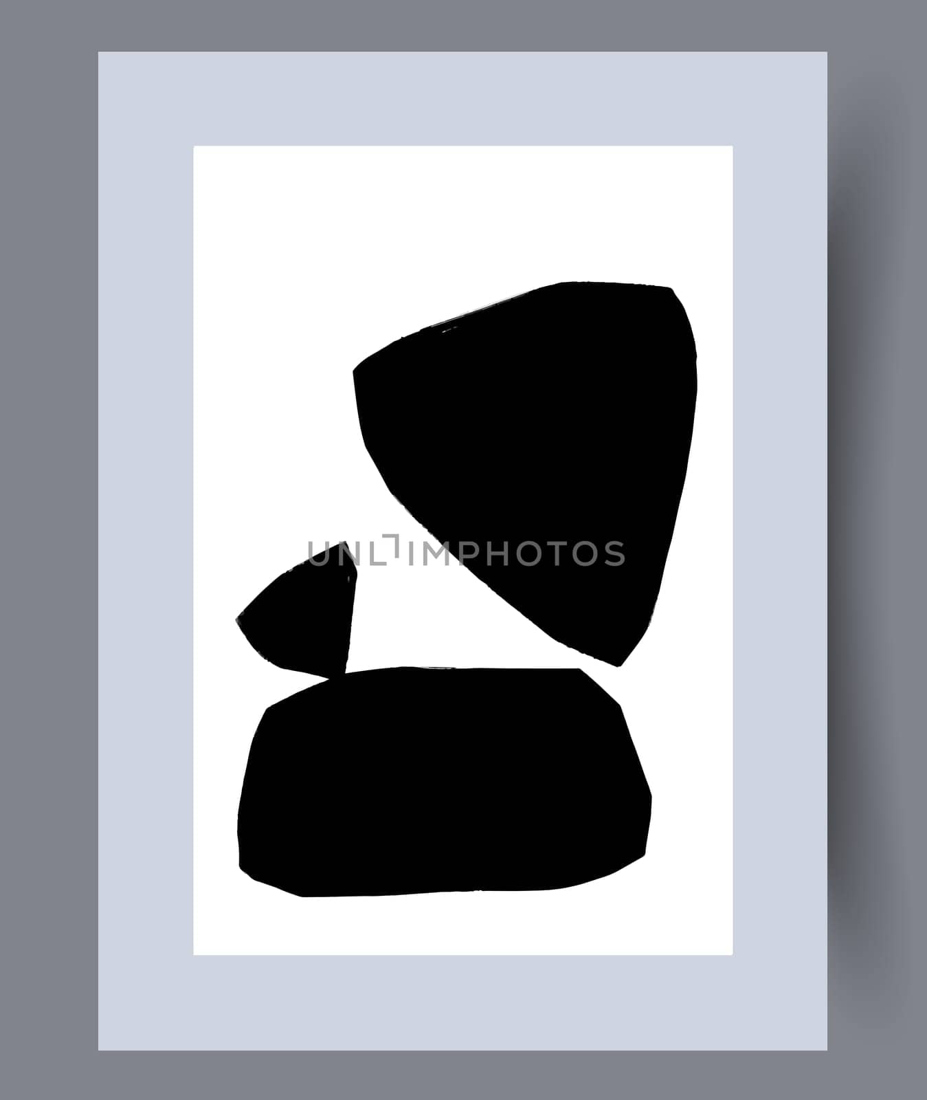 Printable wall art vector poster set. Hand drawn minimalism design for scandinavian interior.