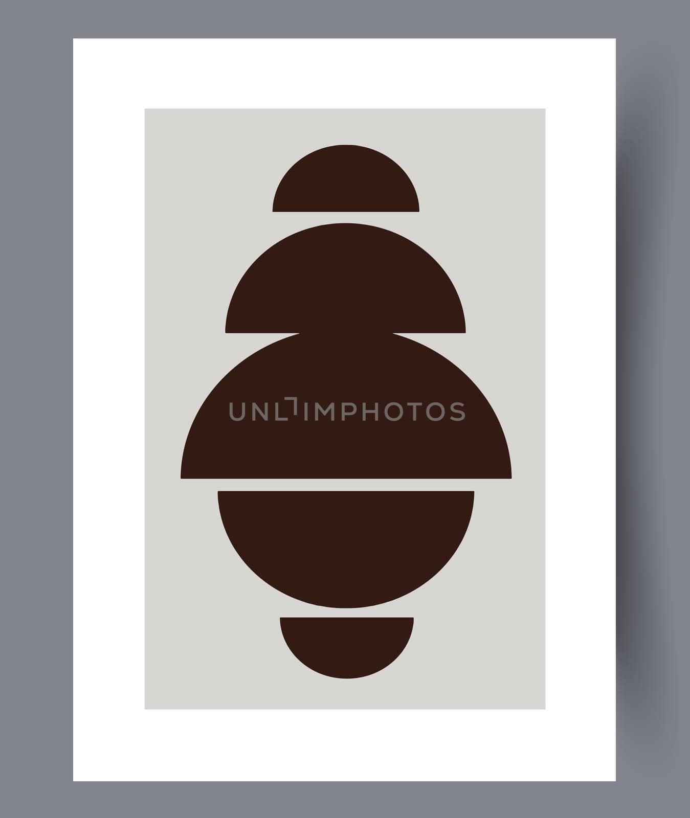 Printable wall art vector poster set. Hand drawn minimalism design for scandinavian interior.