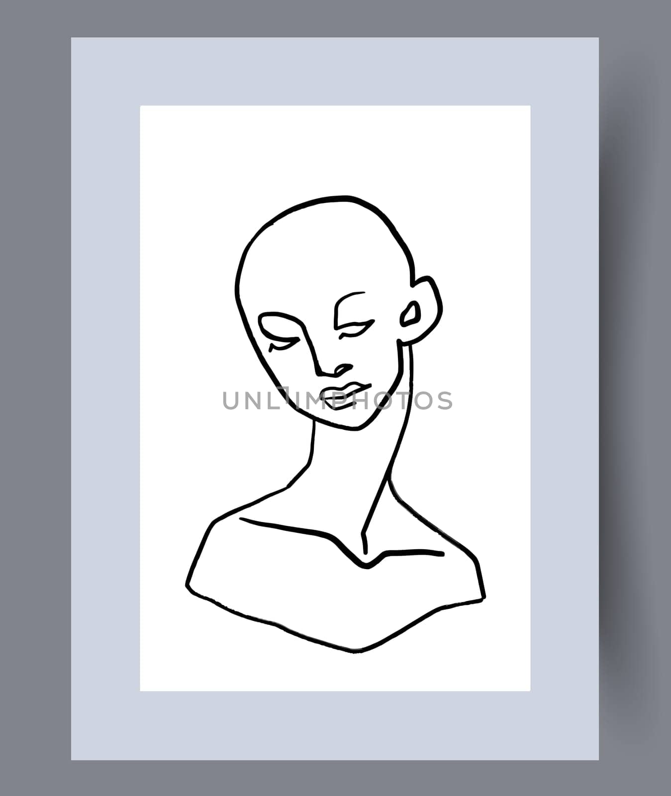 Printable wall art vector poster set. Hand drawn minimalism design for scandinavian interior.