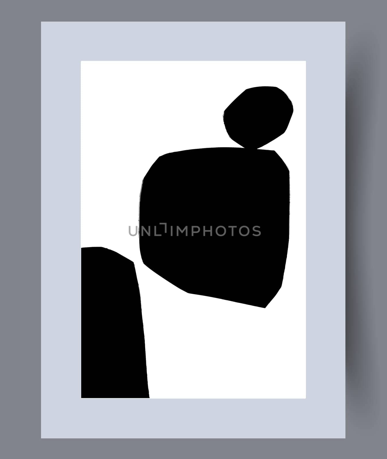 Printable wall art vector poster set. Hand drawn minimalism design for scandinavian interior.
