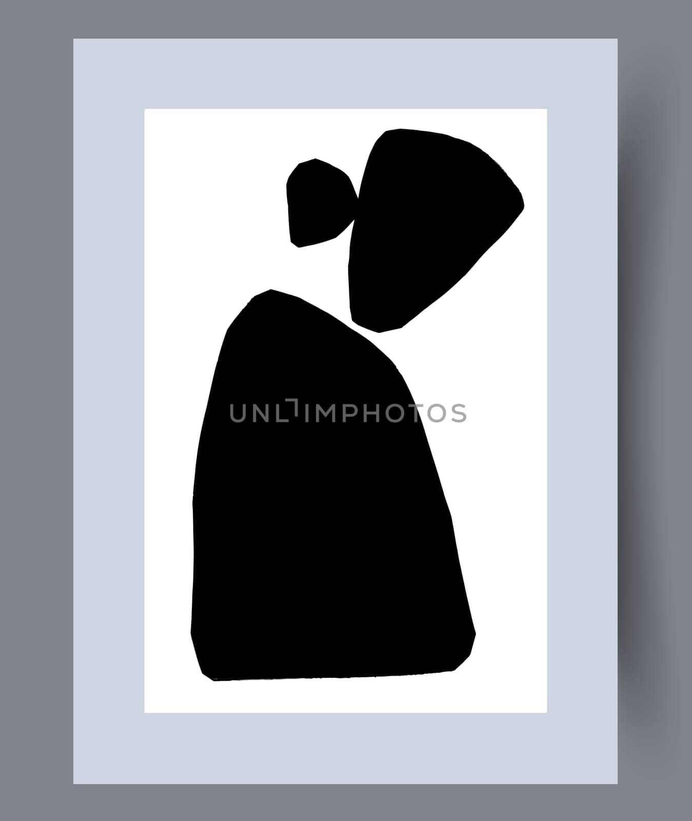Printable wall art vector poster set. Hand drawn minimalism design for scandinavian interior.
