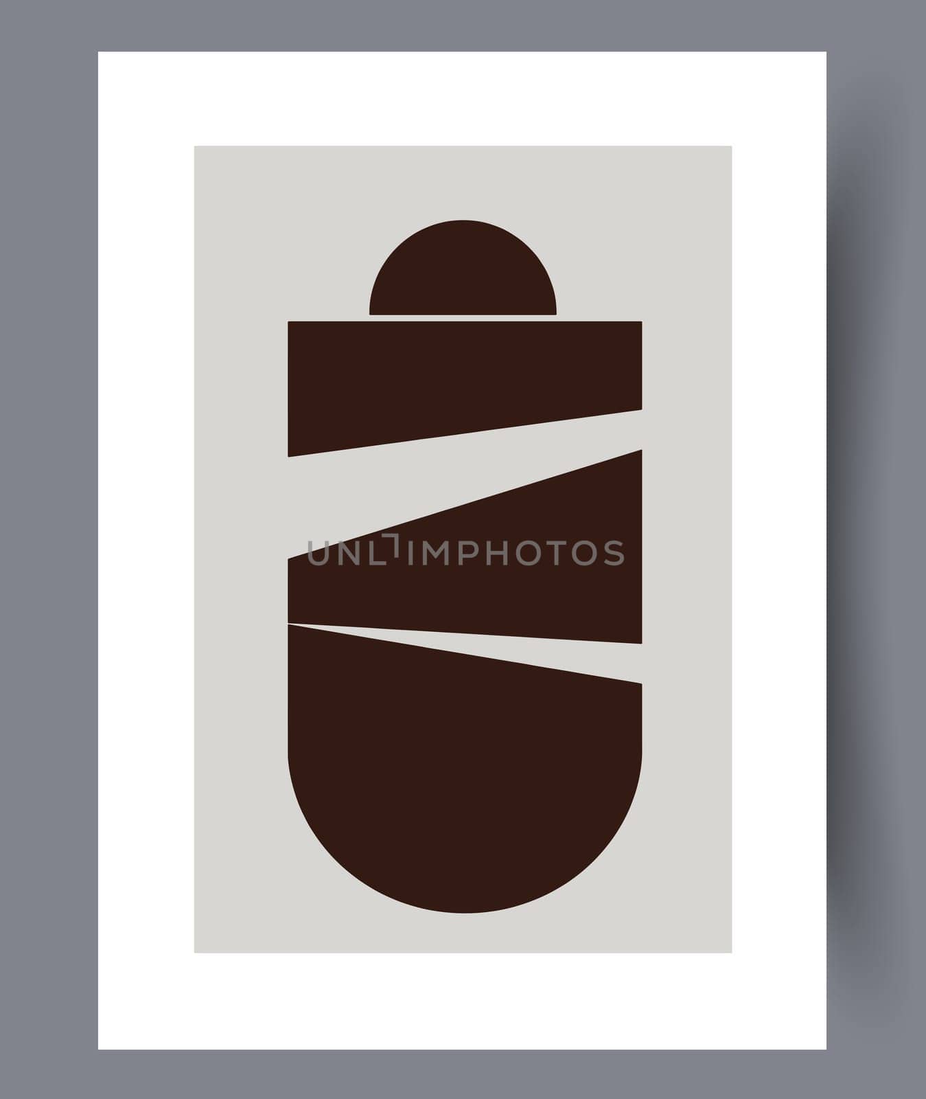Printable wall art vector poster set. Hand drawn minimalism design for scandinavian interior.