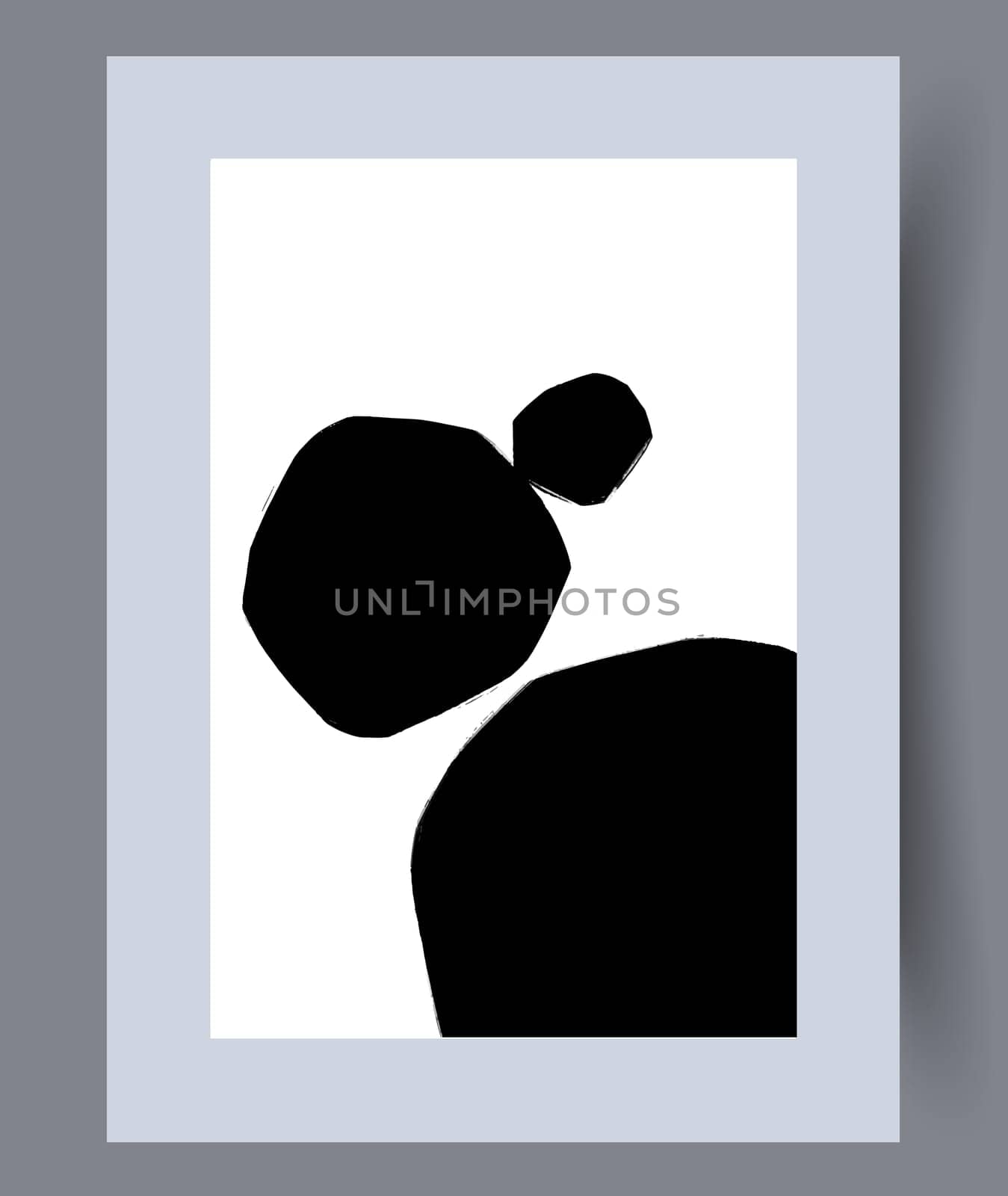 Printable wall art vector poster set. Hand drawn minimalism design for scandinavian interior.