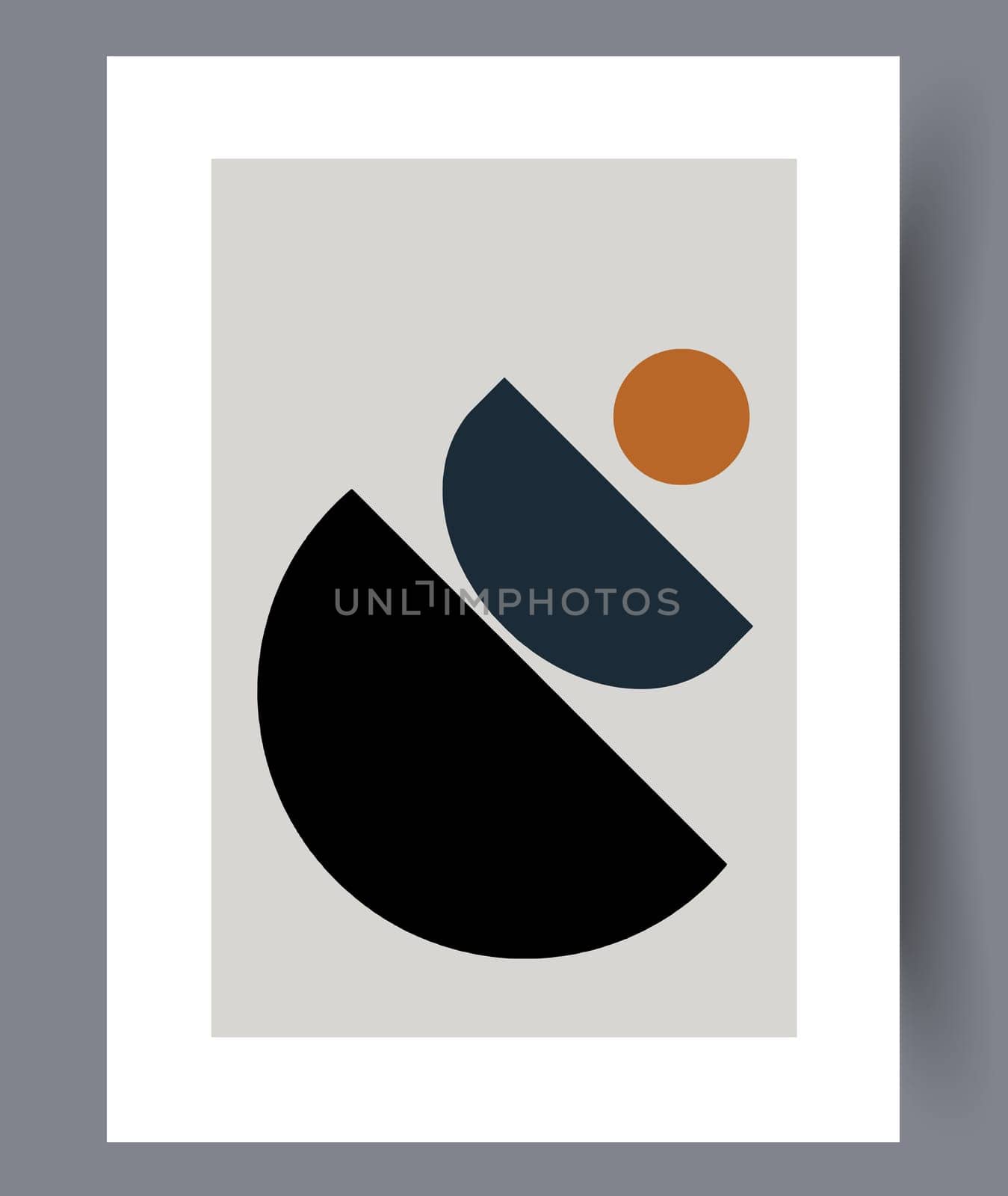 Printable wall art vector poster set. Hand drawn minimalism design for scandinavian interior.