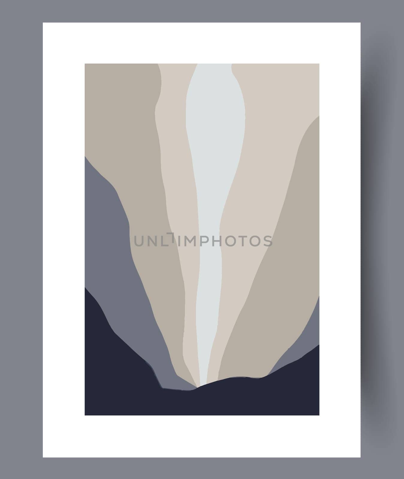 Printable wall art vector poster set. Hand drawn minimalism design for scandinavian interior.