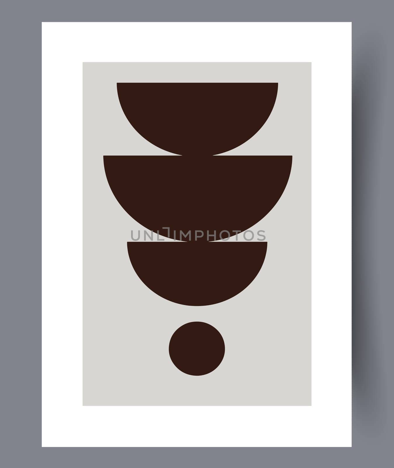Printable wall art vector poster set. Hand drawn minimalism design for scandinavian interior.