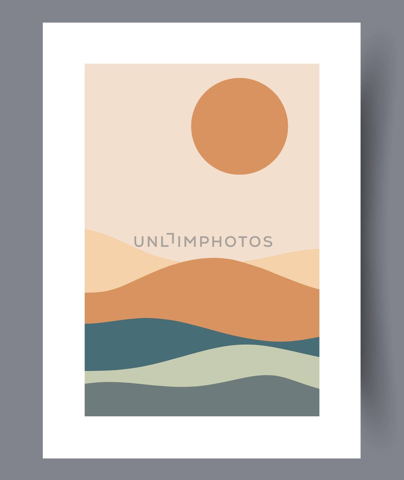 Printable wall art vector poster set. Hand drawn minimalism design for scandinavian interior.