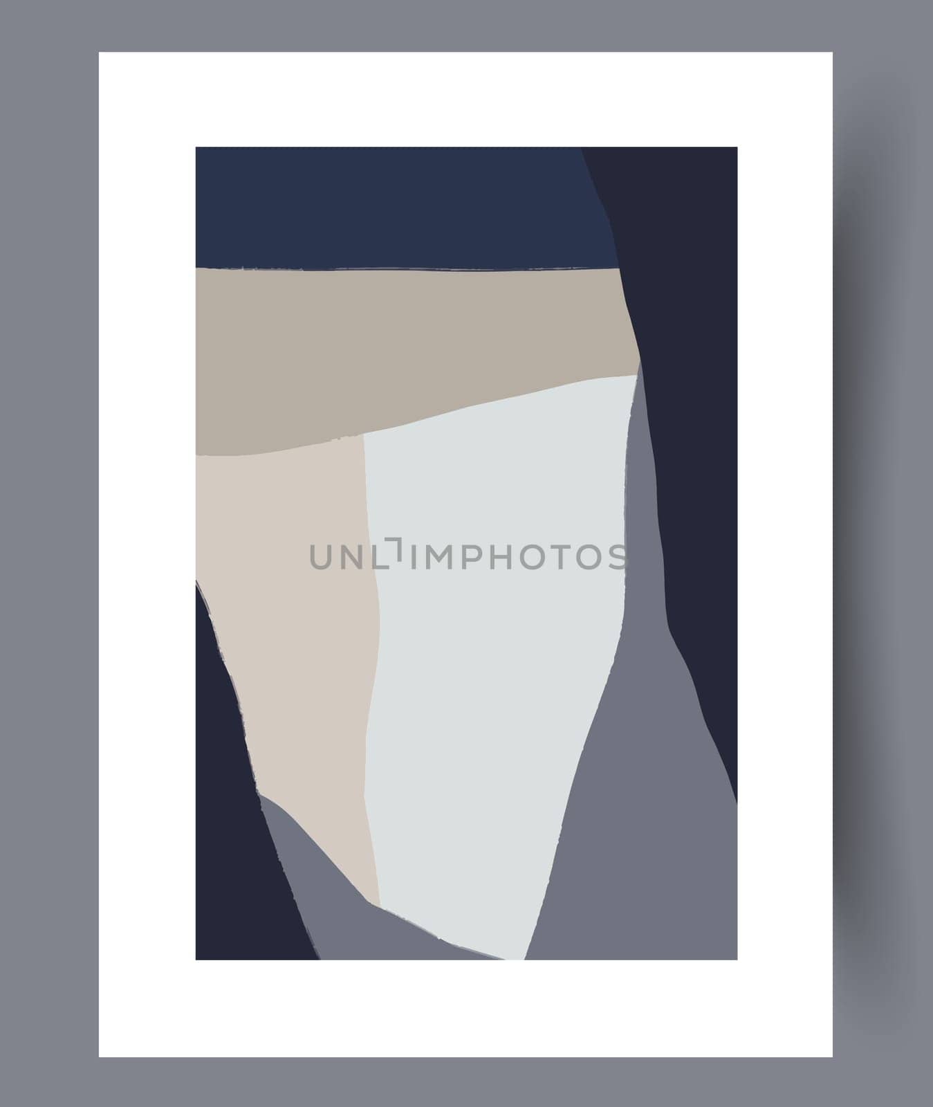 Printable wall art vector poster set. Hand drawn minimalism design for scandinavian interior.