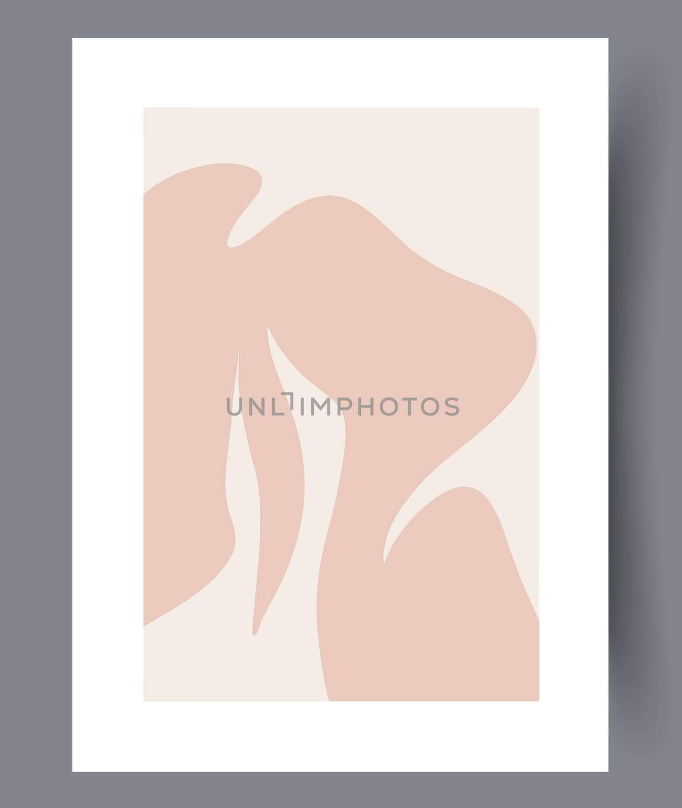 Printable wall art vector poster set. Hand drawn minimalism design for scandinavian interior.