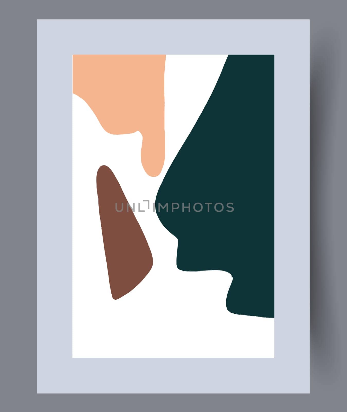 Printable wall art vector poster set. Hand drawn minimalism design for scandinavian interior.