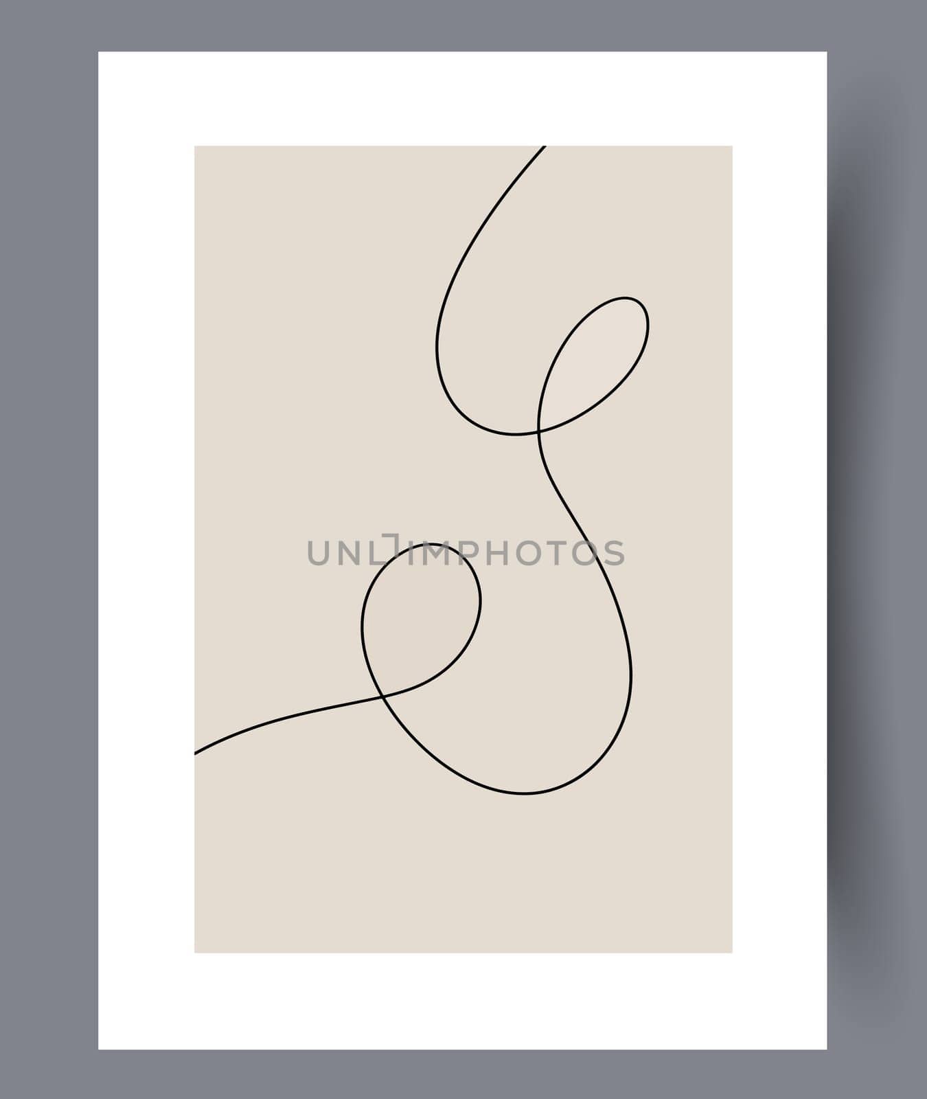 Printable wall art vector poster set. Hand drawn minimalism design for scandinavian interior.